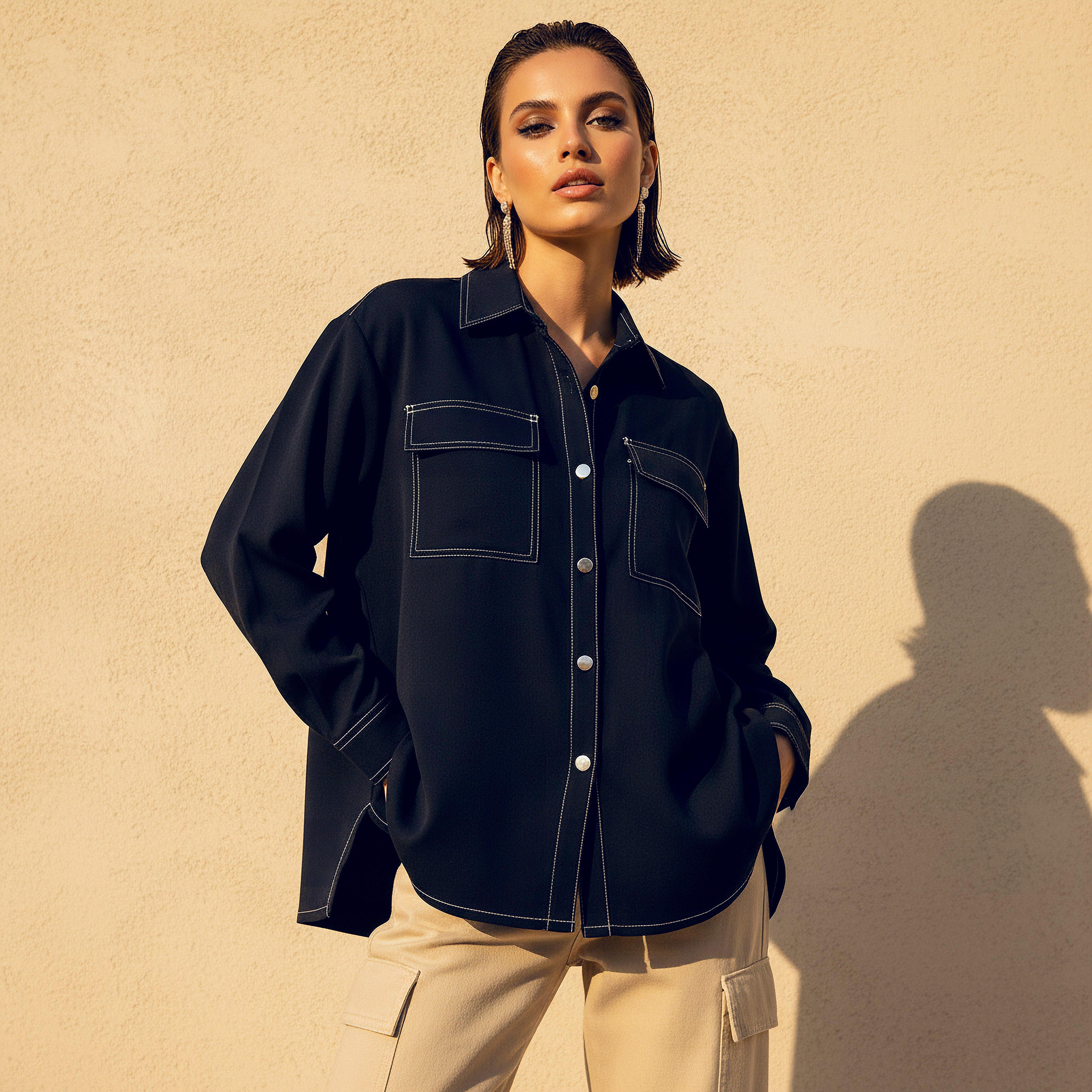 قميص متعدد الاستخدامات بتفاصيل خياطة متباينة-women-clothing-shirtsandblouses-shirts-image-6
