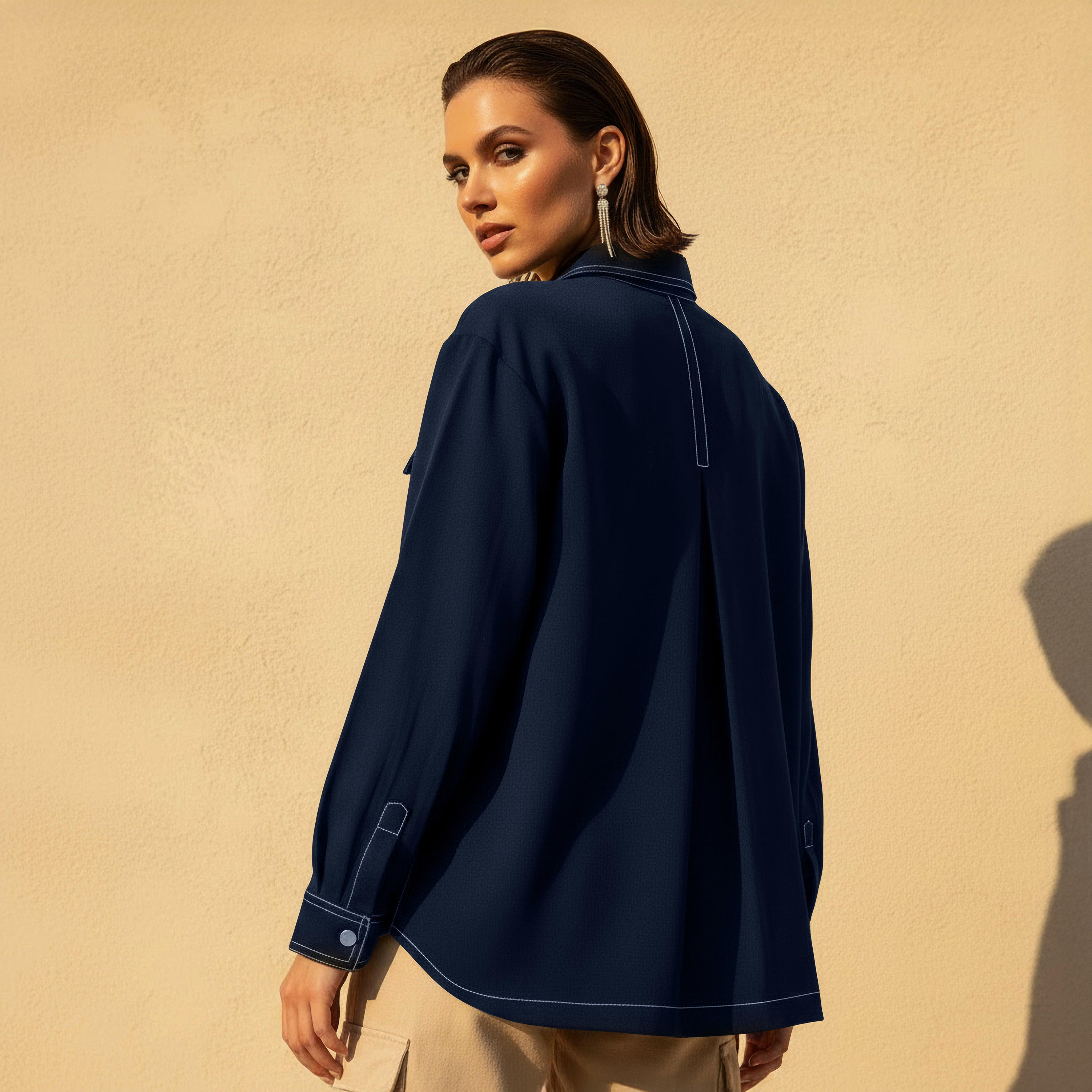قميص متعدد الاستخدامات بتفاصيل خياطة متباينة-women-clothing-shirtsandblouses-shirts-image-3