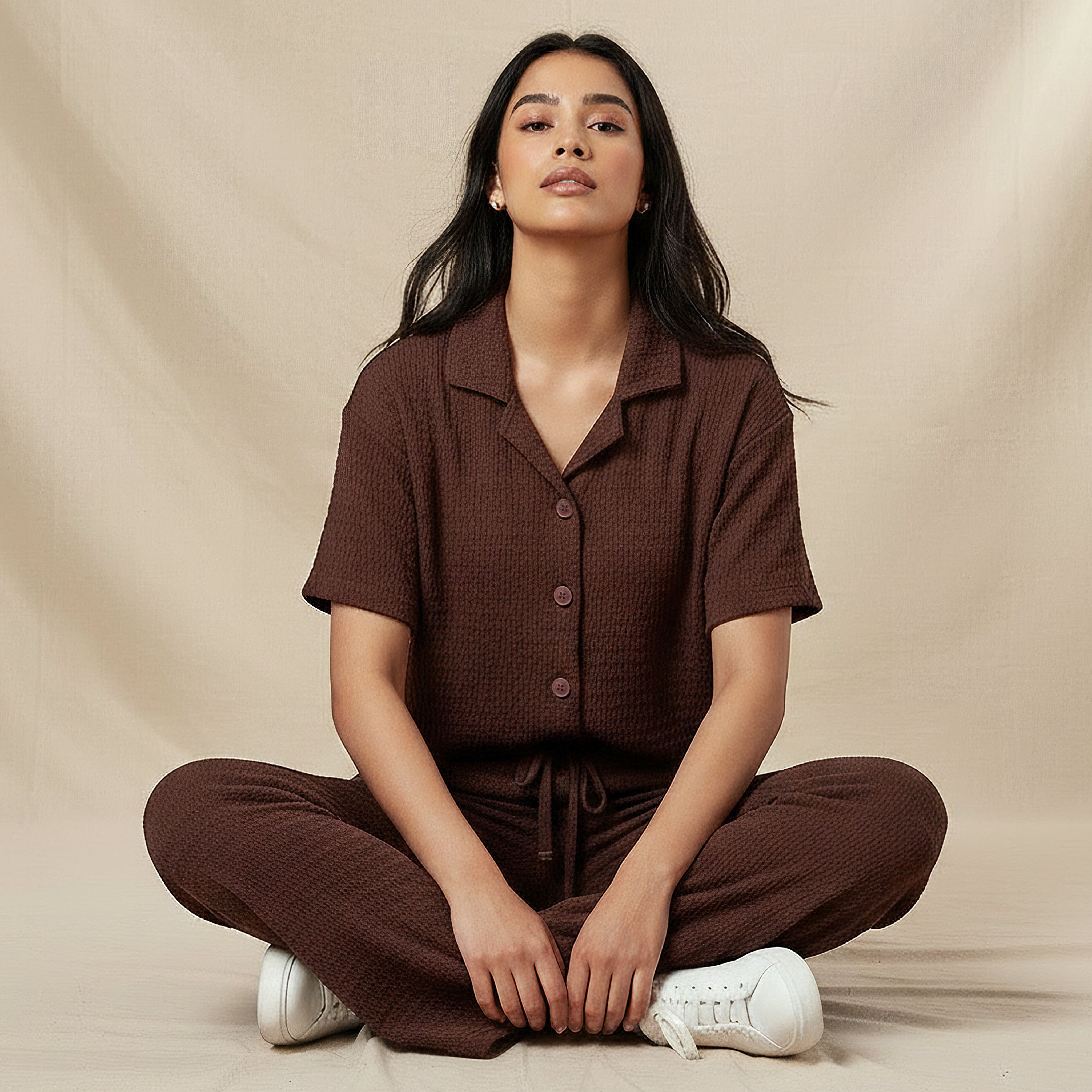 Regular Fit Shirt with Textured Detail-women-clothing-shirtsandblouses-shirts-image-5