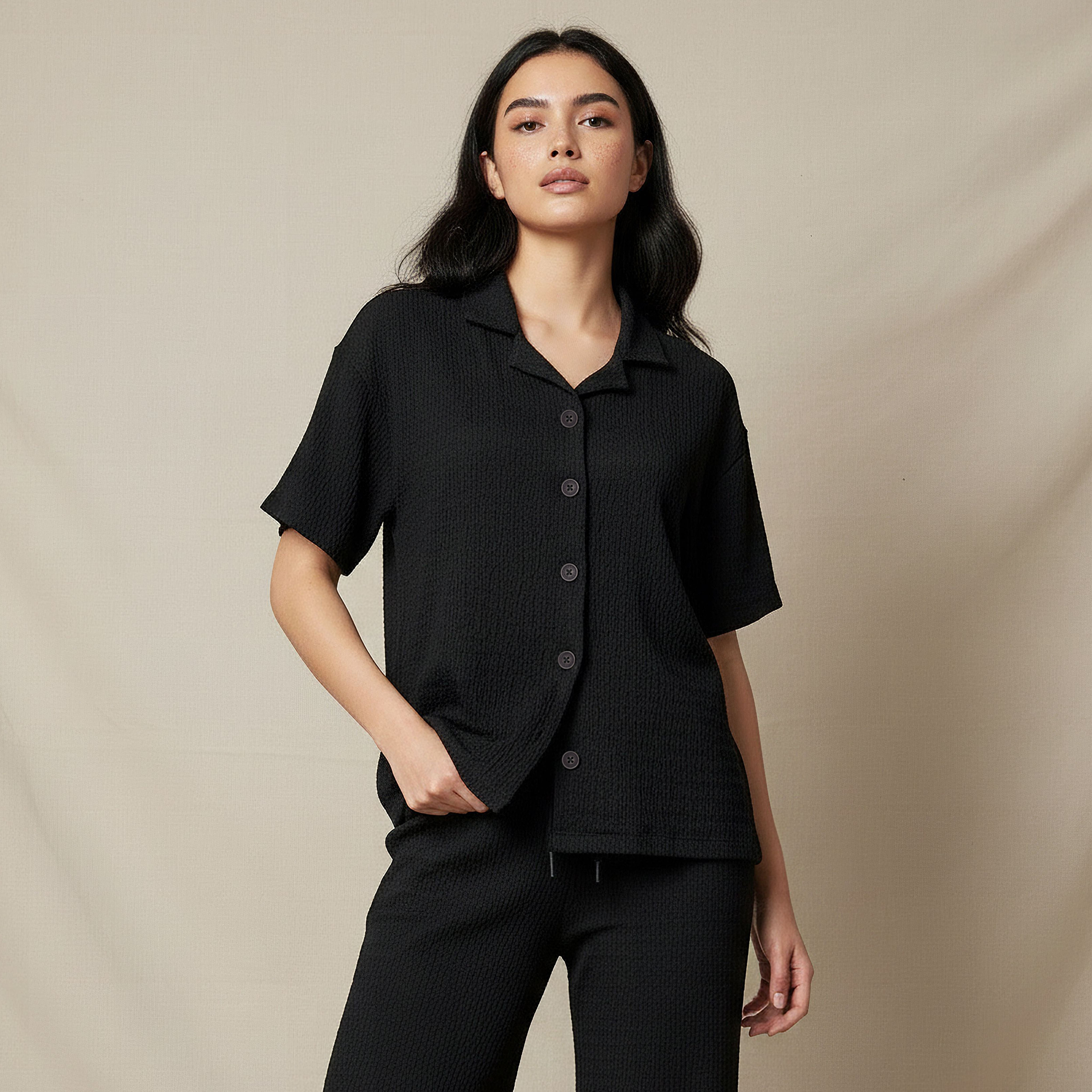 Regular Fit Shirt with Textured Detail-women-clothing-shirtsandblouses-shirts-image-8
