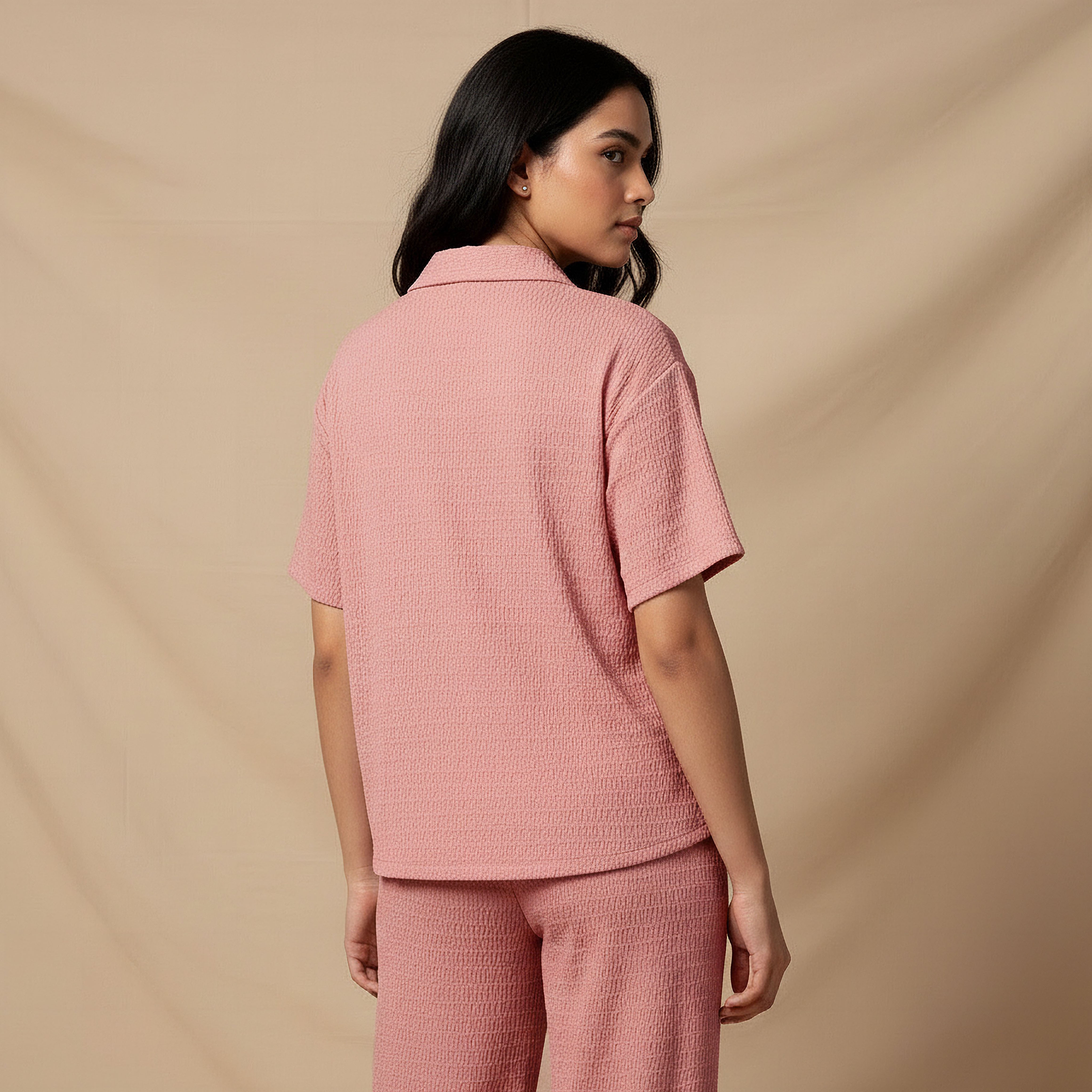 Regular Fit Shirt with Textured Detail-women-clothing-shirtsandblouses-shirts-image-3