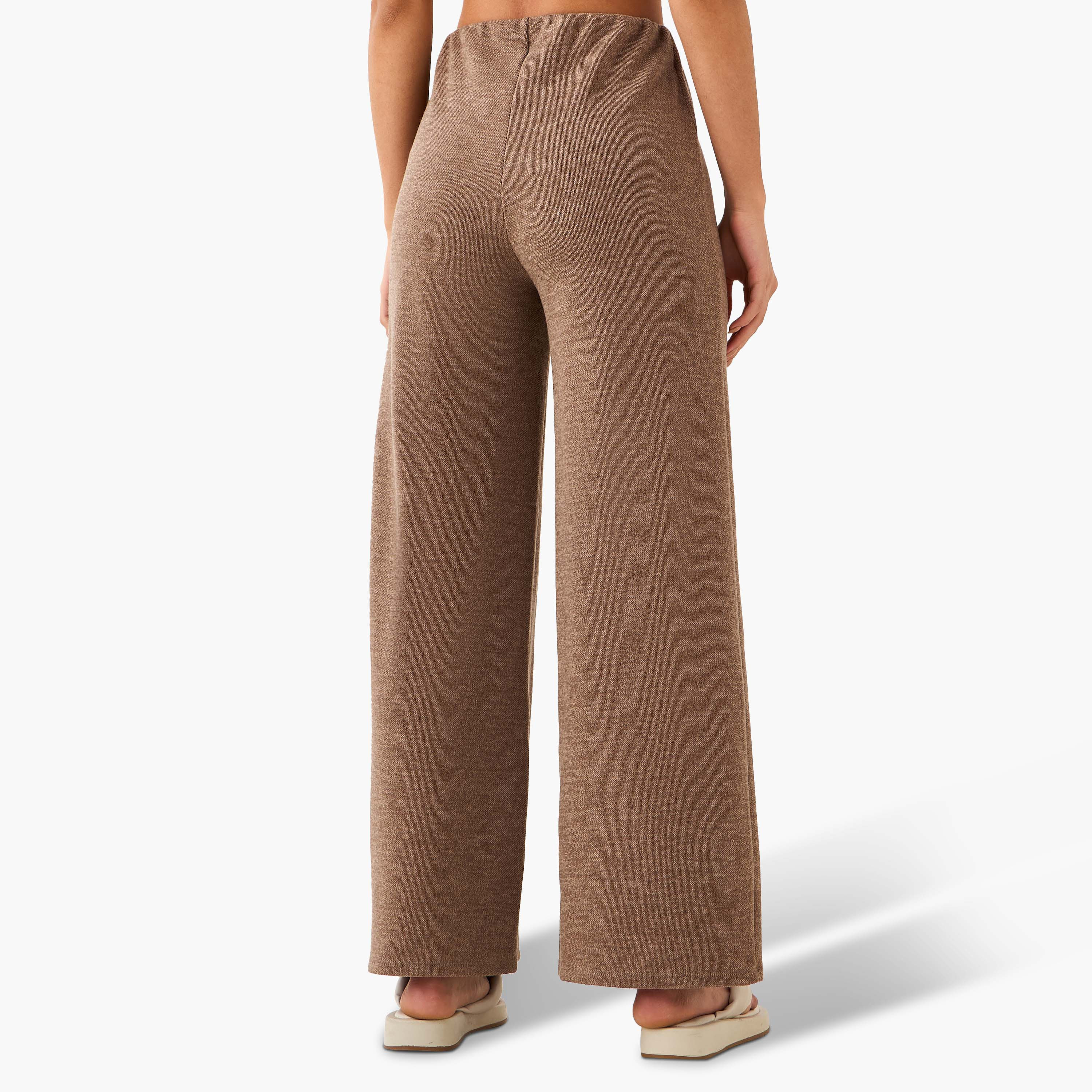 Relaxed Fit High-Rise Textured Pants-women-clothing-coordsets-image-4