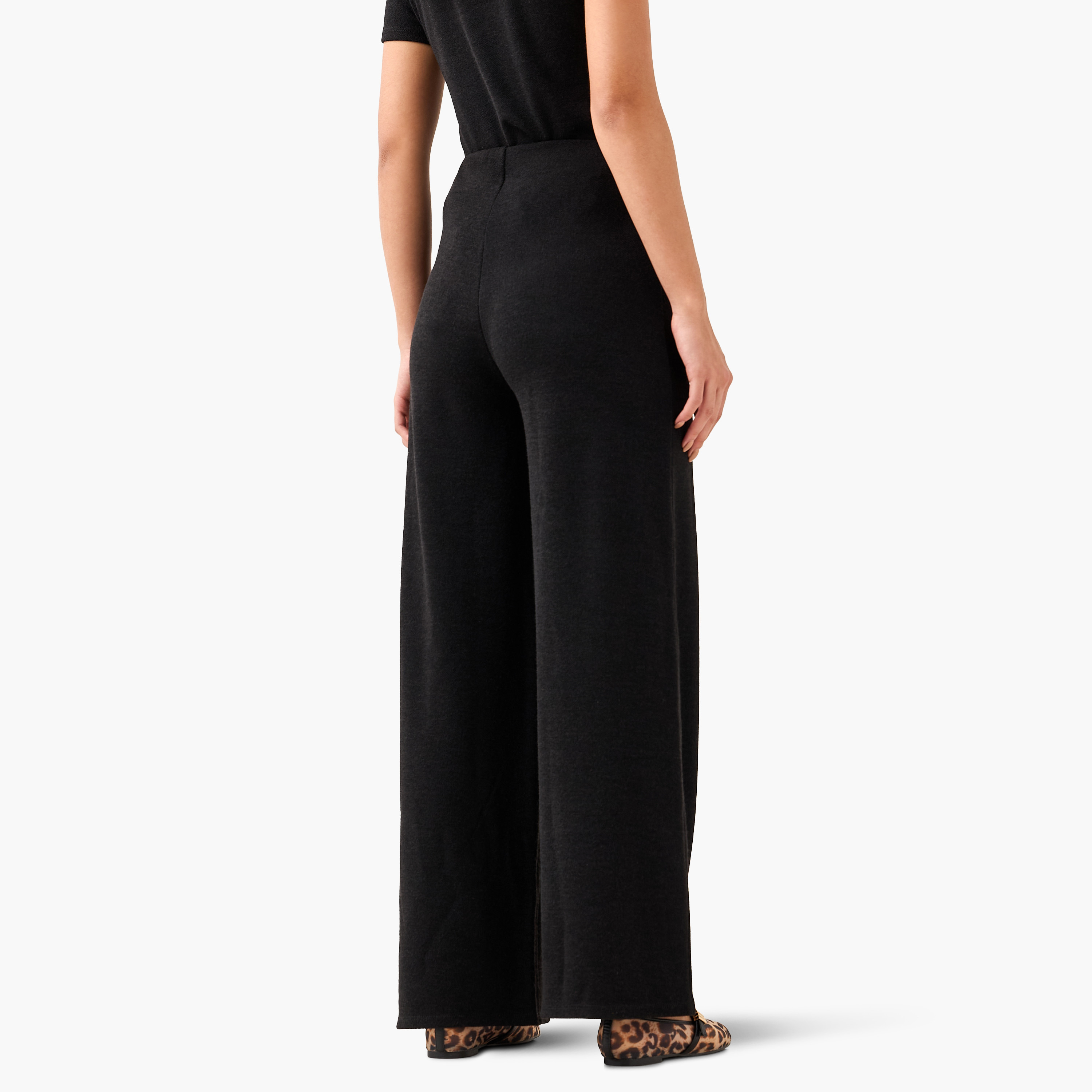 Relaxed Fit High-Rise Textured Pants-women-clothing-coordsets-image-4