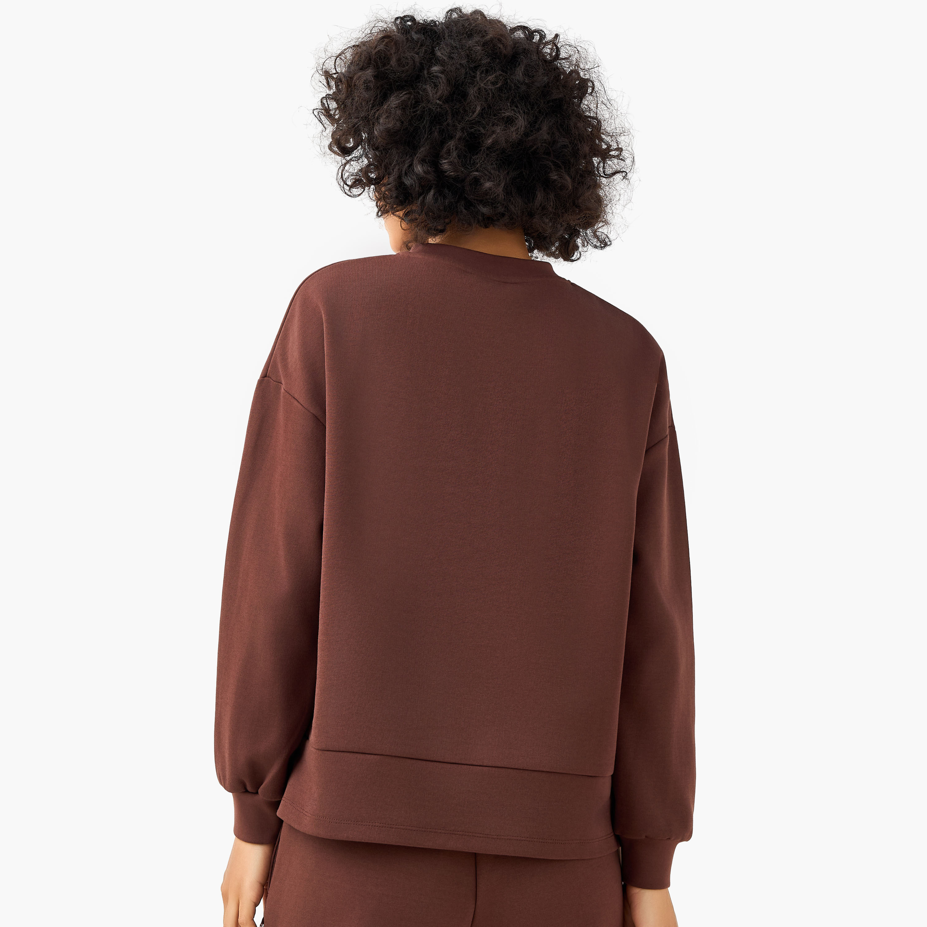 Regular Fit Sweatshirt with Chain Detail-women-clothing-coordsets-image-3