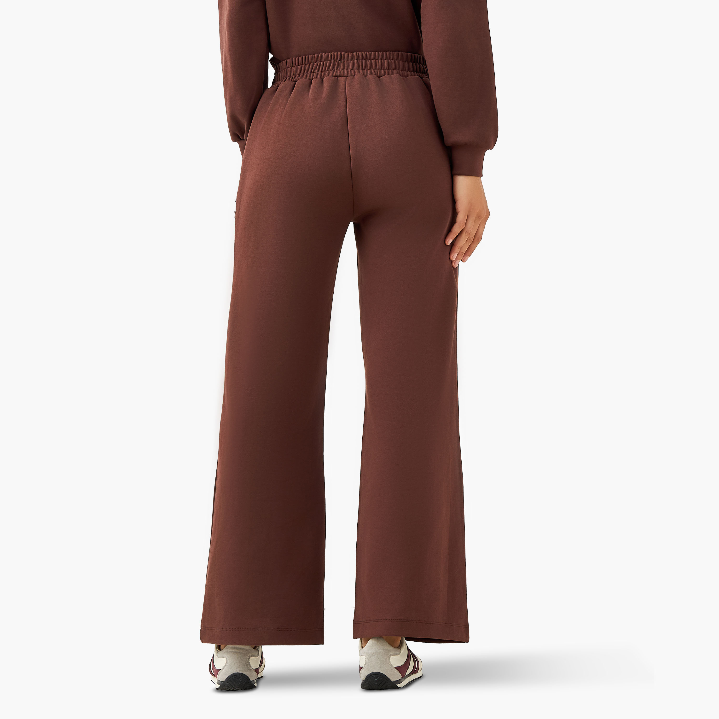 بنطلون رياضي بقصّة عادية وخصر متوسط بتفاصيل سلسلة-women-clothing-bottoms-joggers-image-4