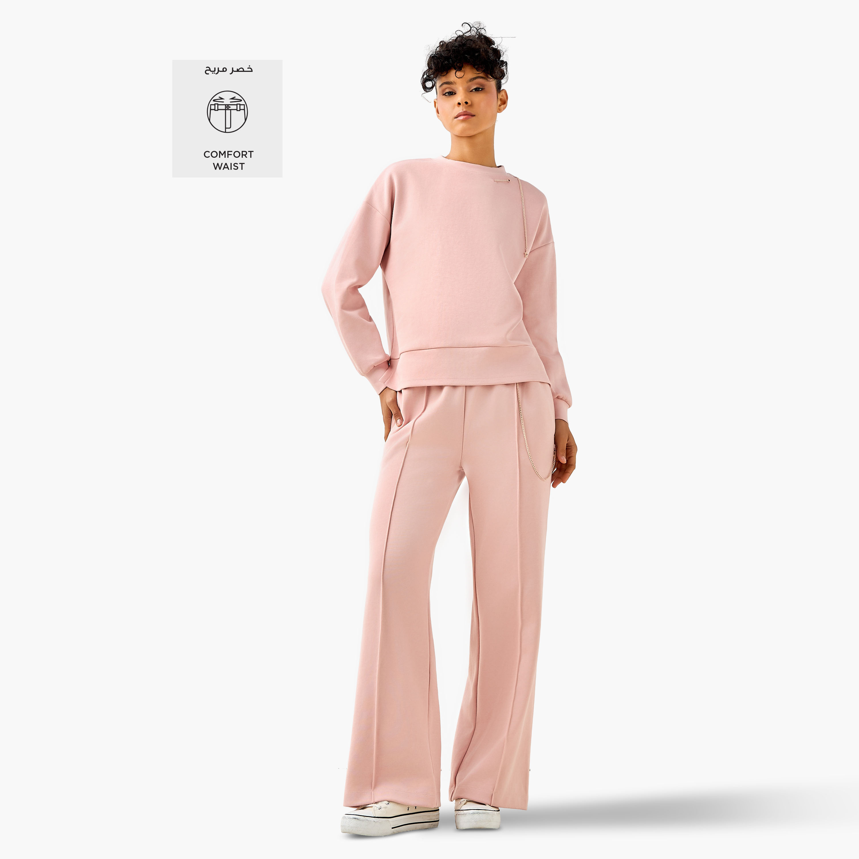 Regular Fit Mid-Rise Joggers with Chain Detail-women-clothing-bottoms-joggers-image-3