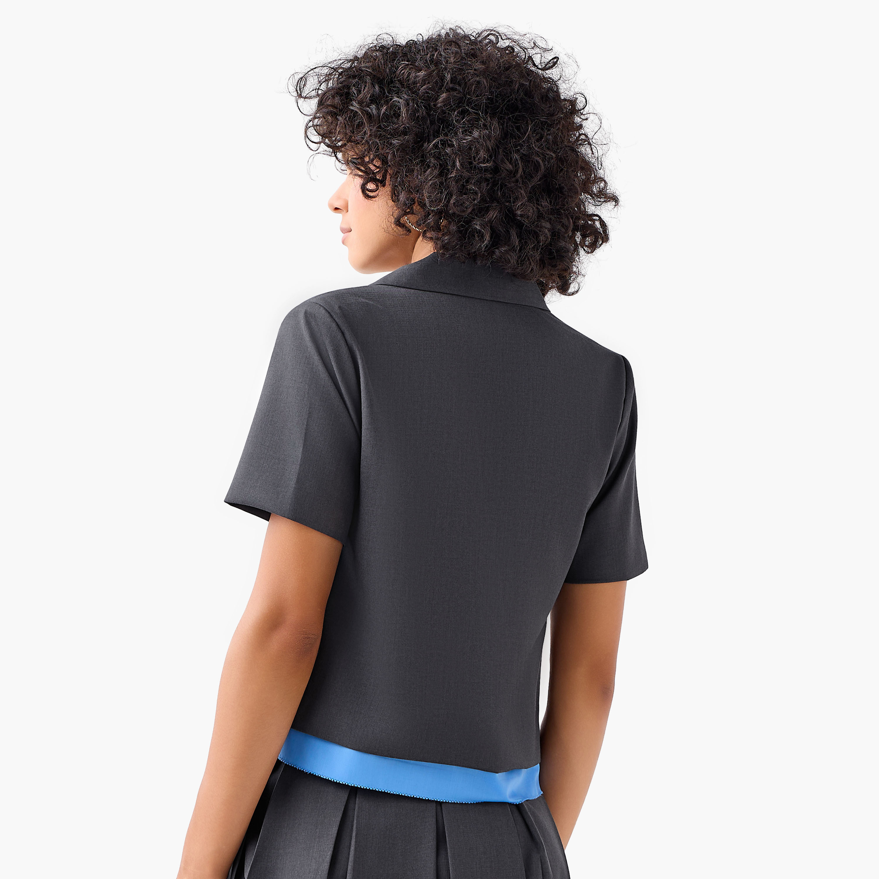 جاكيت قطن كلاسيكي بياقة مطوية-women-clothing-coordsets-image-4
