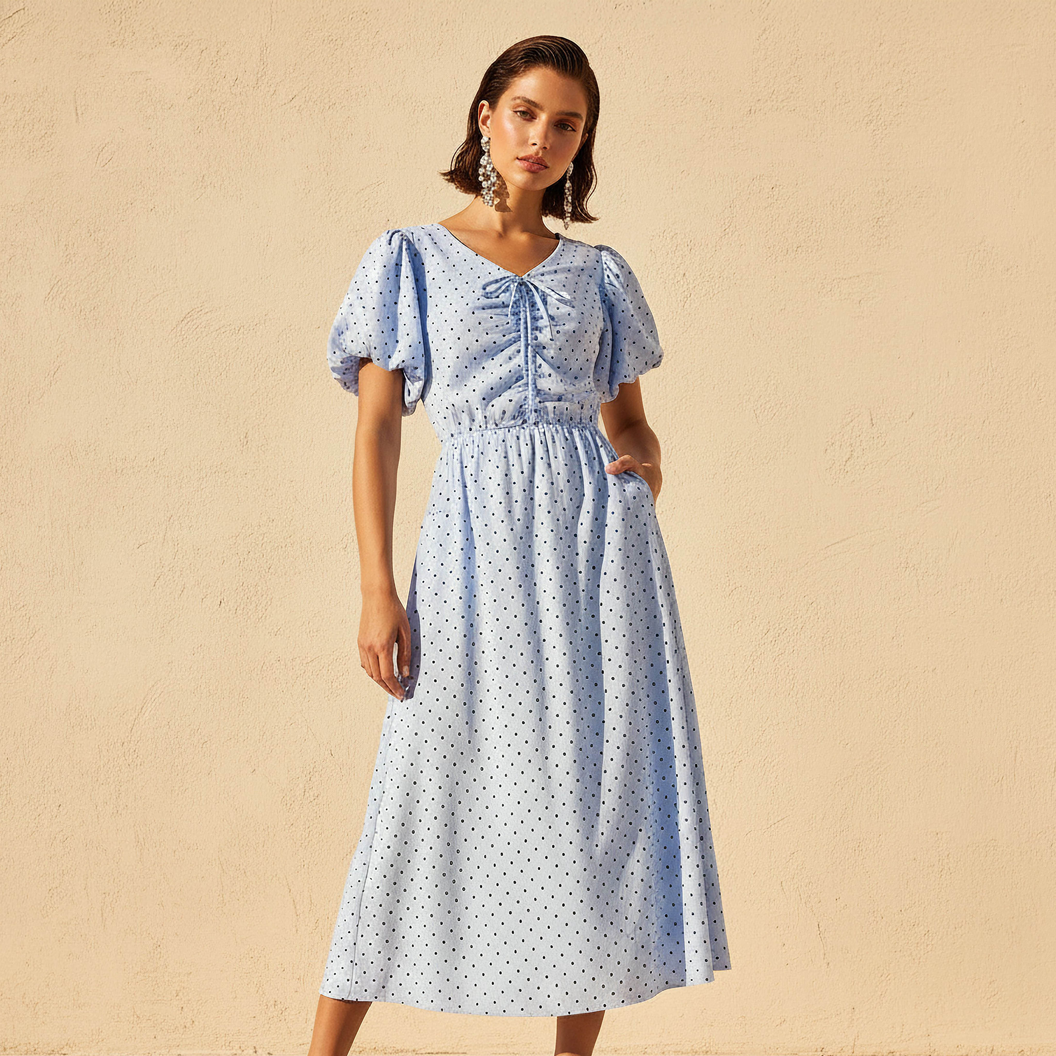 A-line Maxi Dress with Pockets-women-clothing-dresses-image-1