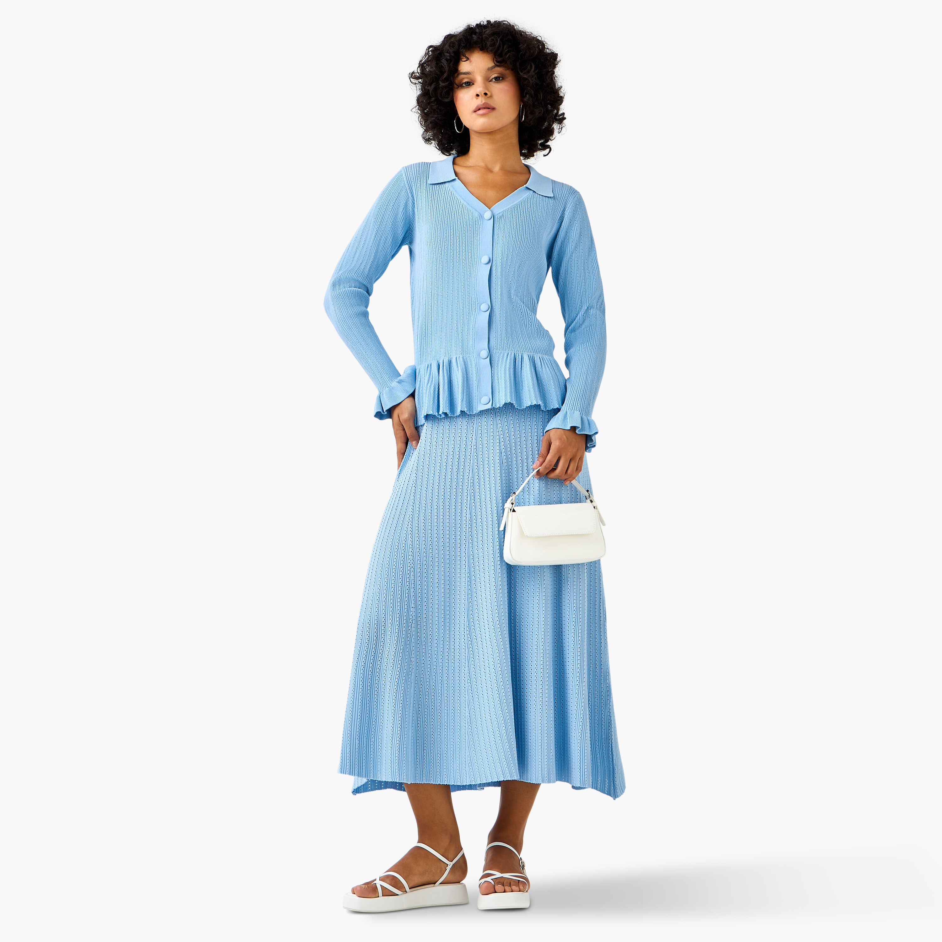 Maxi A-line Skirt with Ribbed Waistband-women-clothing-bottoms-skirts-image-4