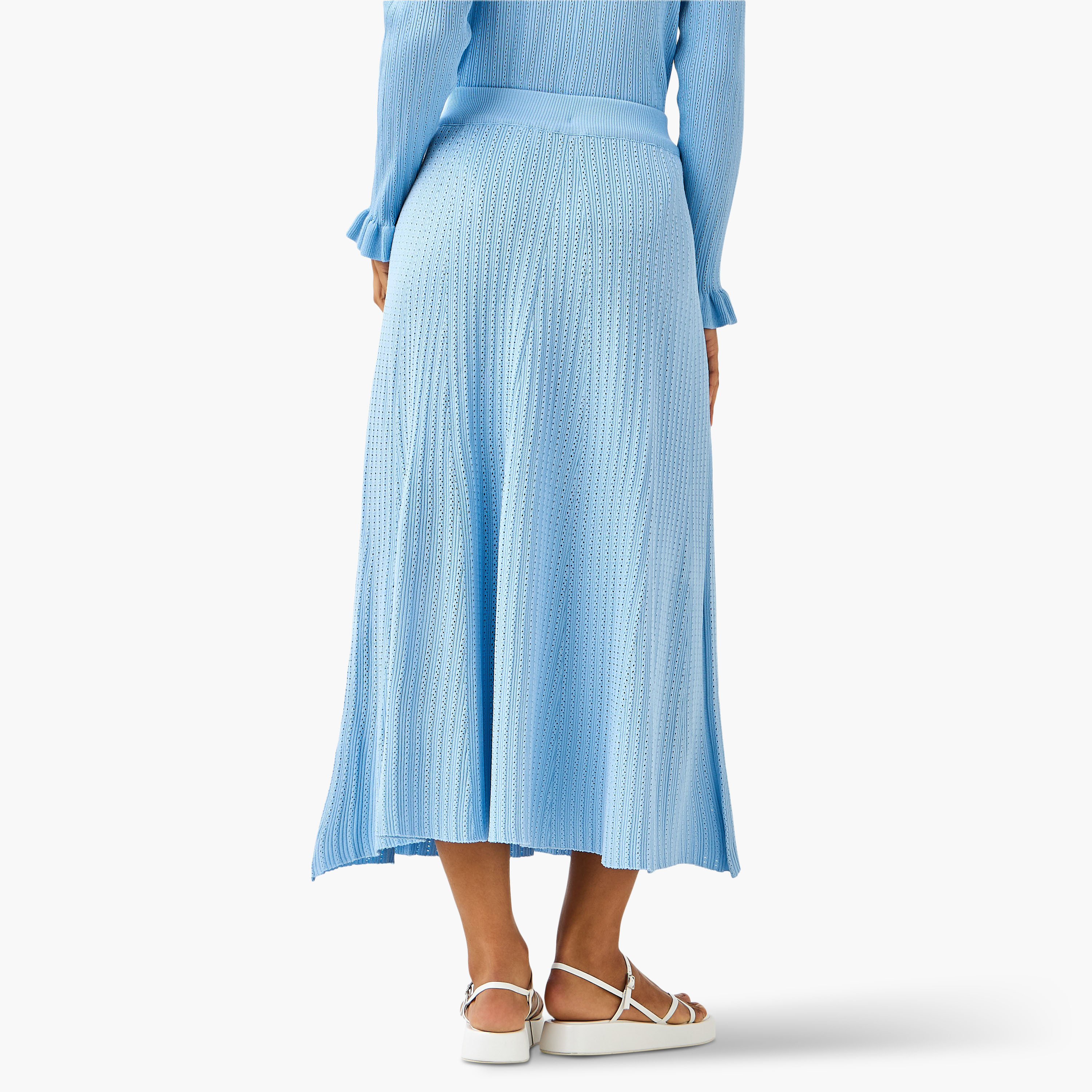 Maxi A-line Skirt with Ribbed Waistband-women-clothing-bottoms-skirts-image-5