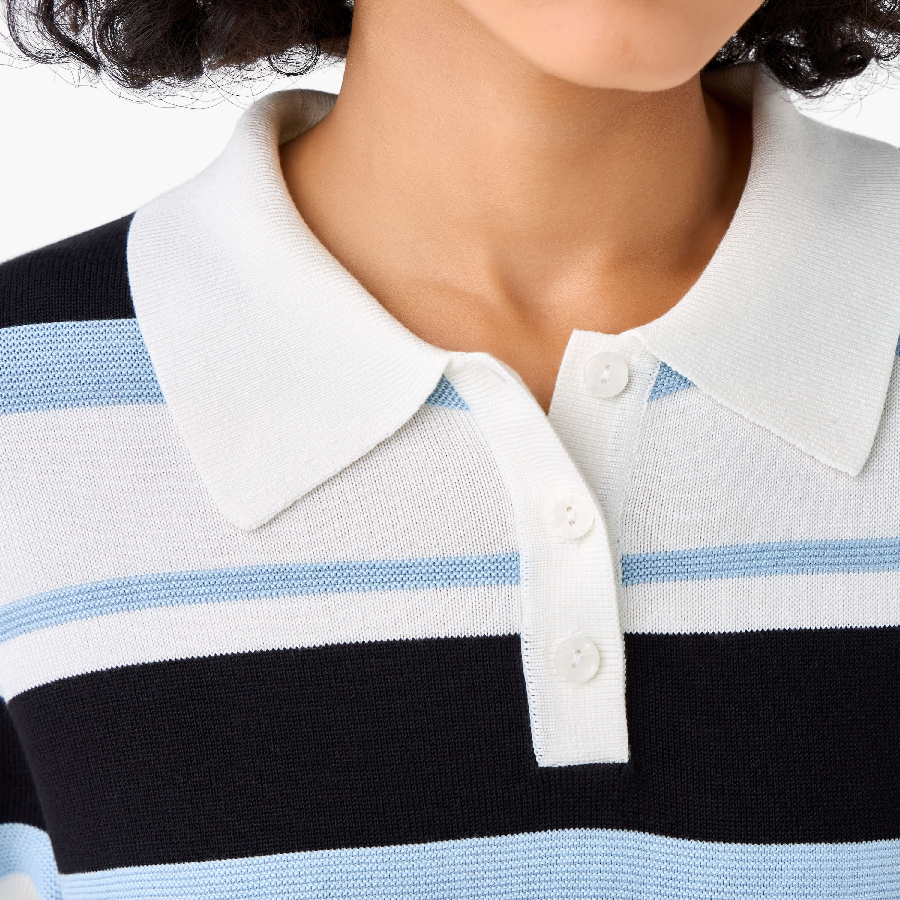 Regular Fit Polo T-shirt with Stripes-women-clothing-tshirts-image-5