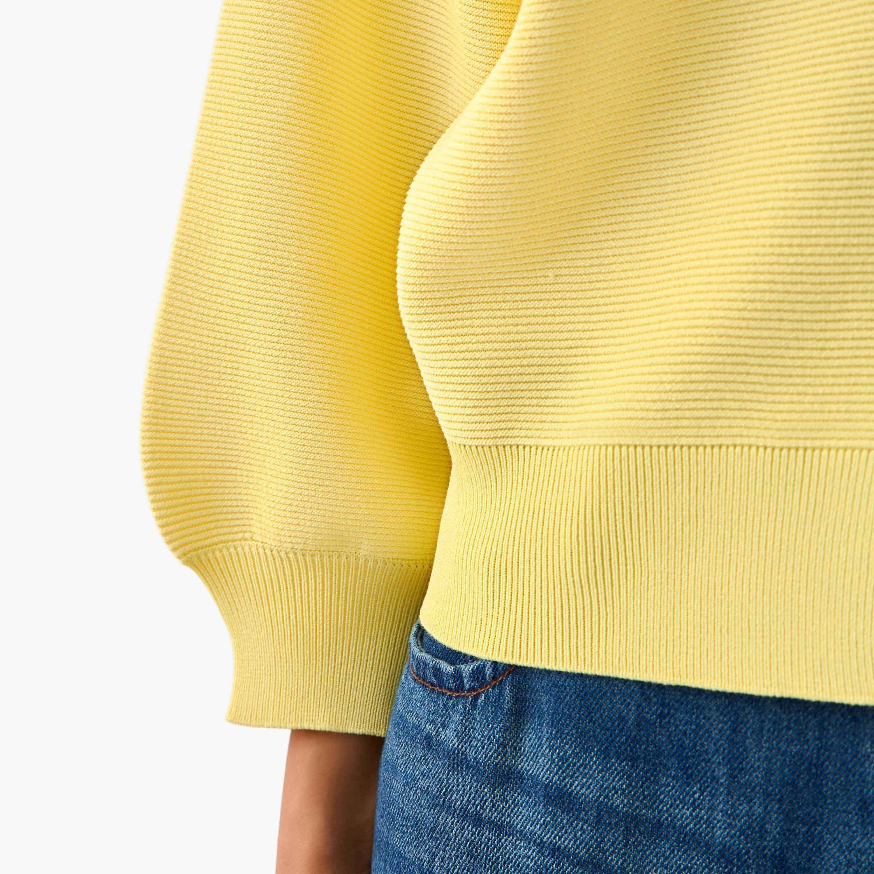 Ribbed Long Puff Sleeves V-neck Cardigan-women-winterwear-cardigansandjumpers-cardigans-image-7