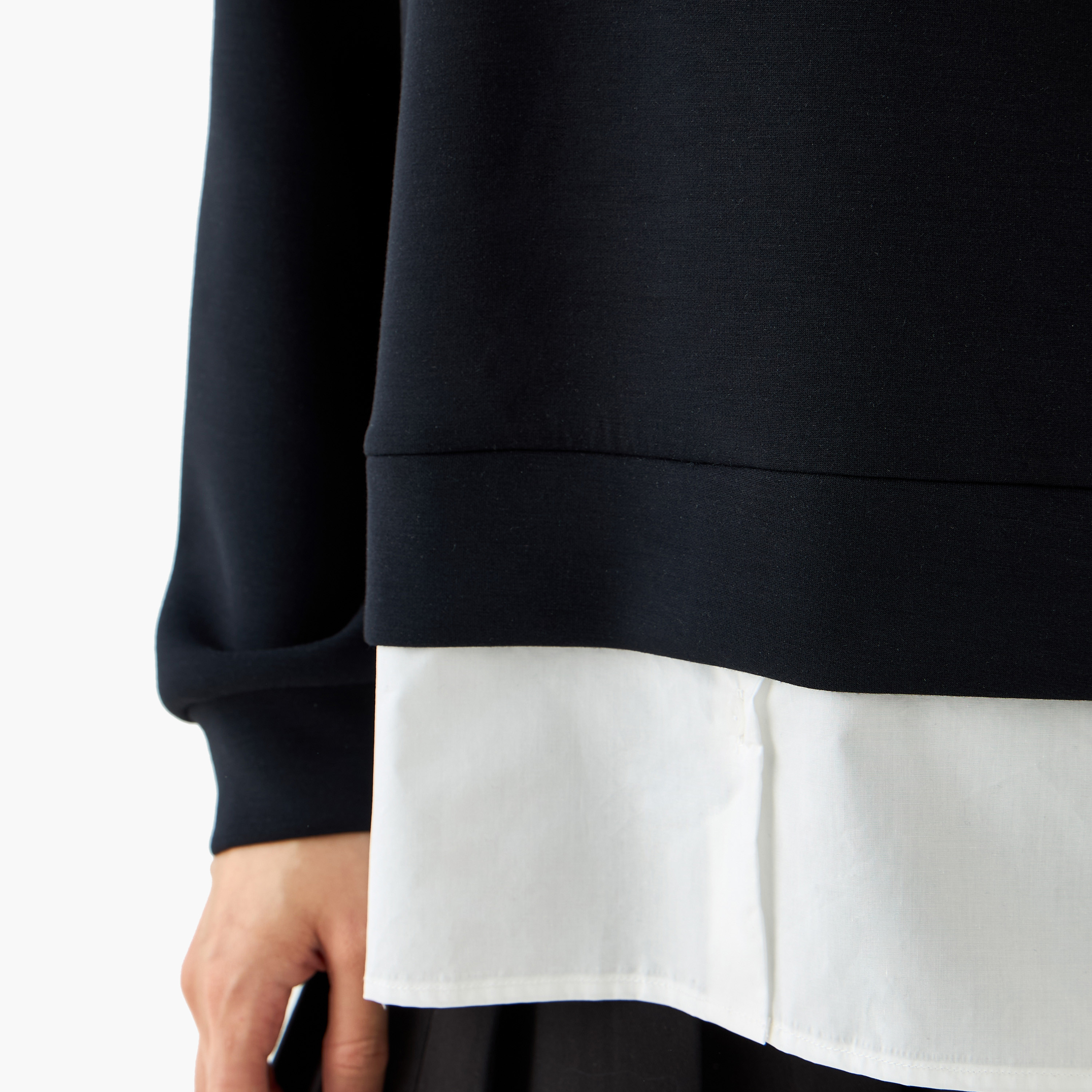 Regular Fit Woven Twofer Top with Layered Hem-women-clothing-shirtsandblouses-blouses-image-5