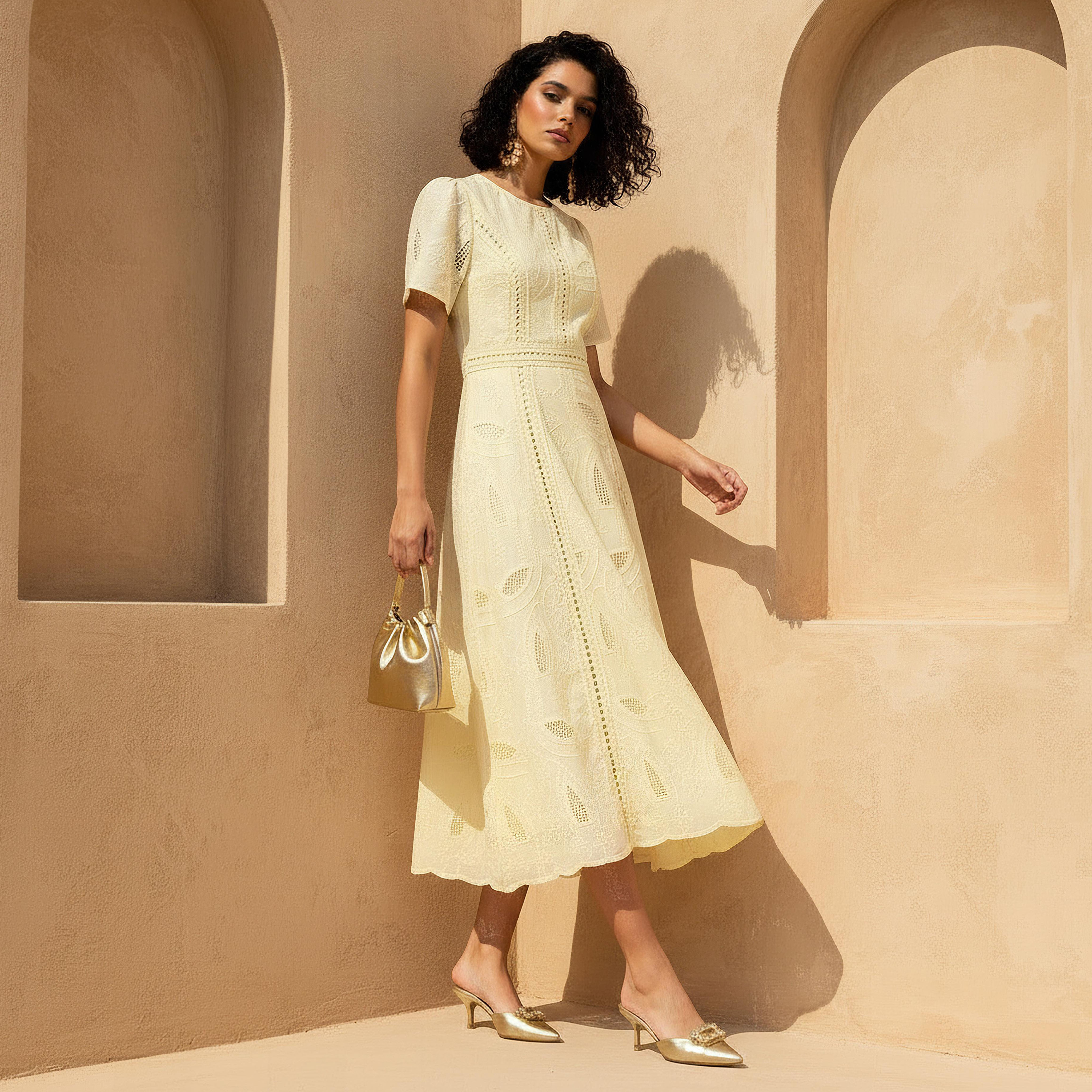 Schiffli Dress with Scallop Trim-women-clothing-dresses-image-2