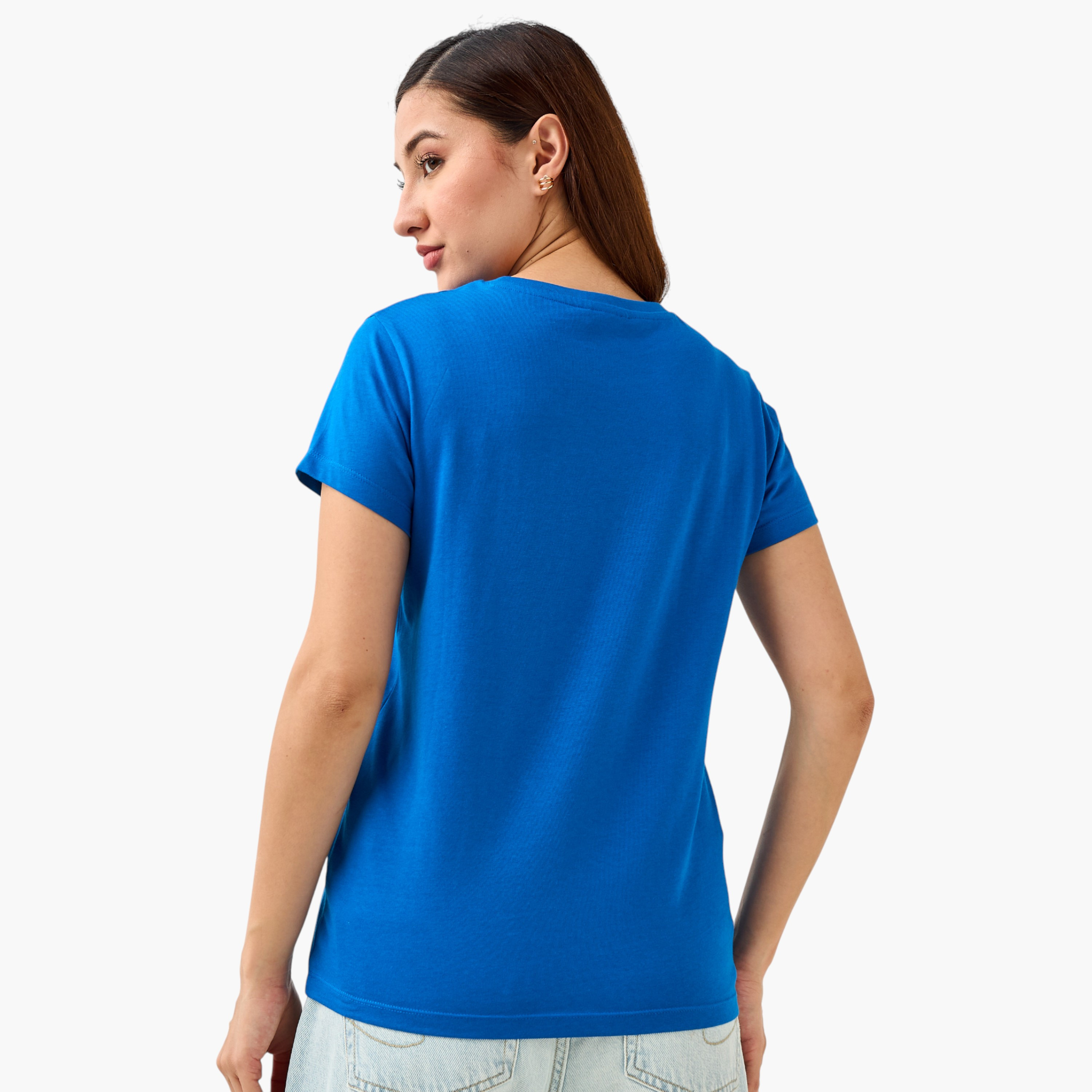 تيشيرت قطن بقصة عادية وتطريزات-women-clothing-tshirts-image-3