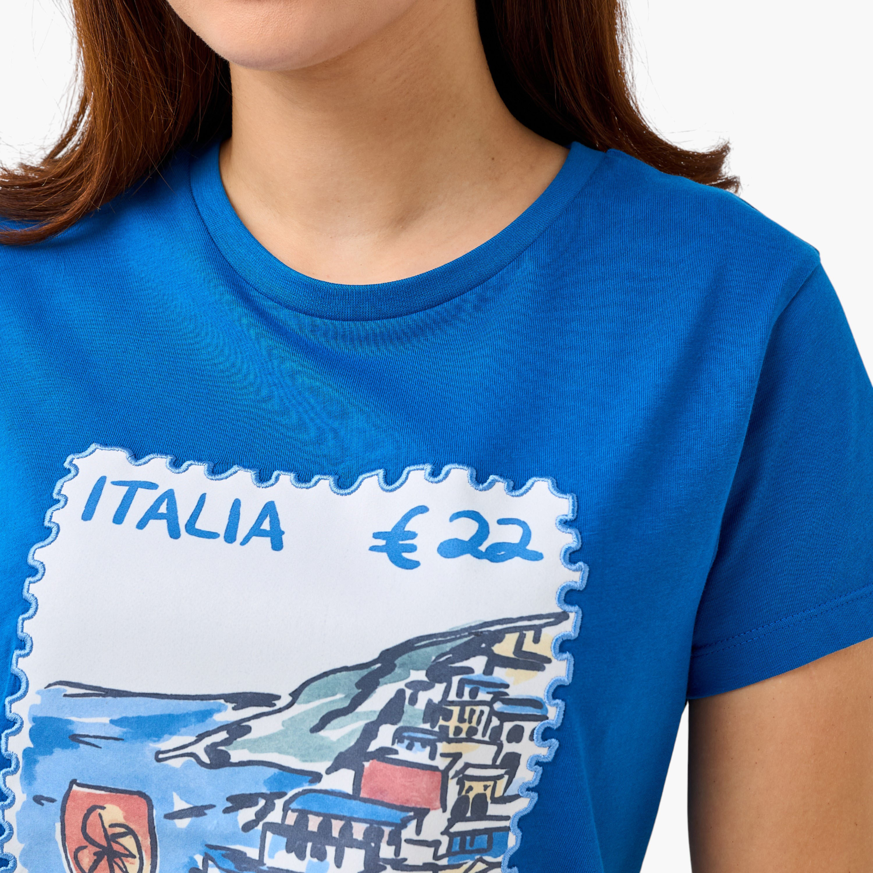 تيشيرت قطن بقصة عادية وتطريزات-women-clothing-tshirts-image-4