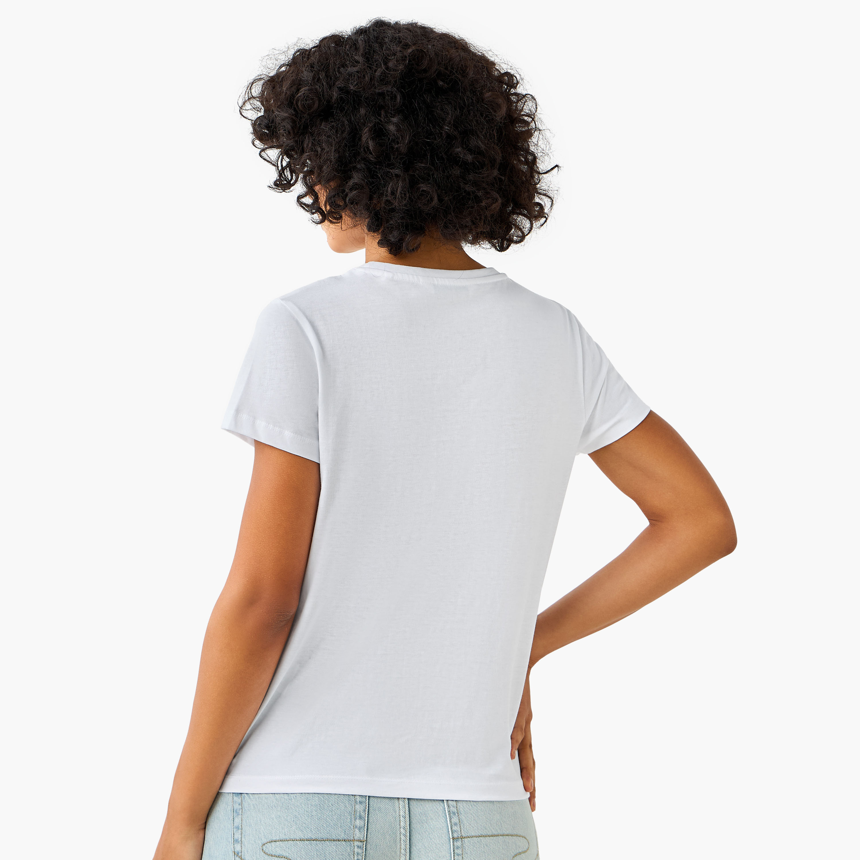 Regular Fit Cotton T-shirt with Graphic Print-women-clothing-tshirts-image-3