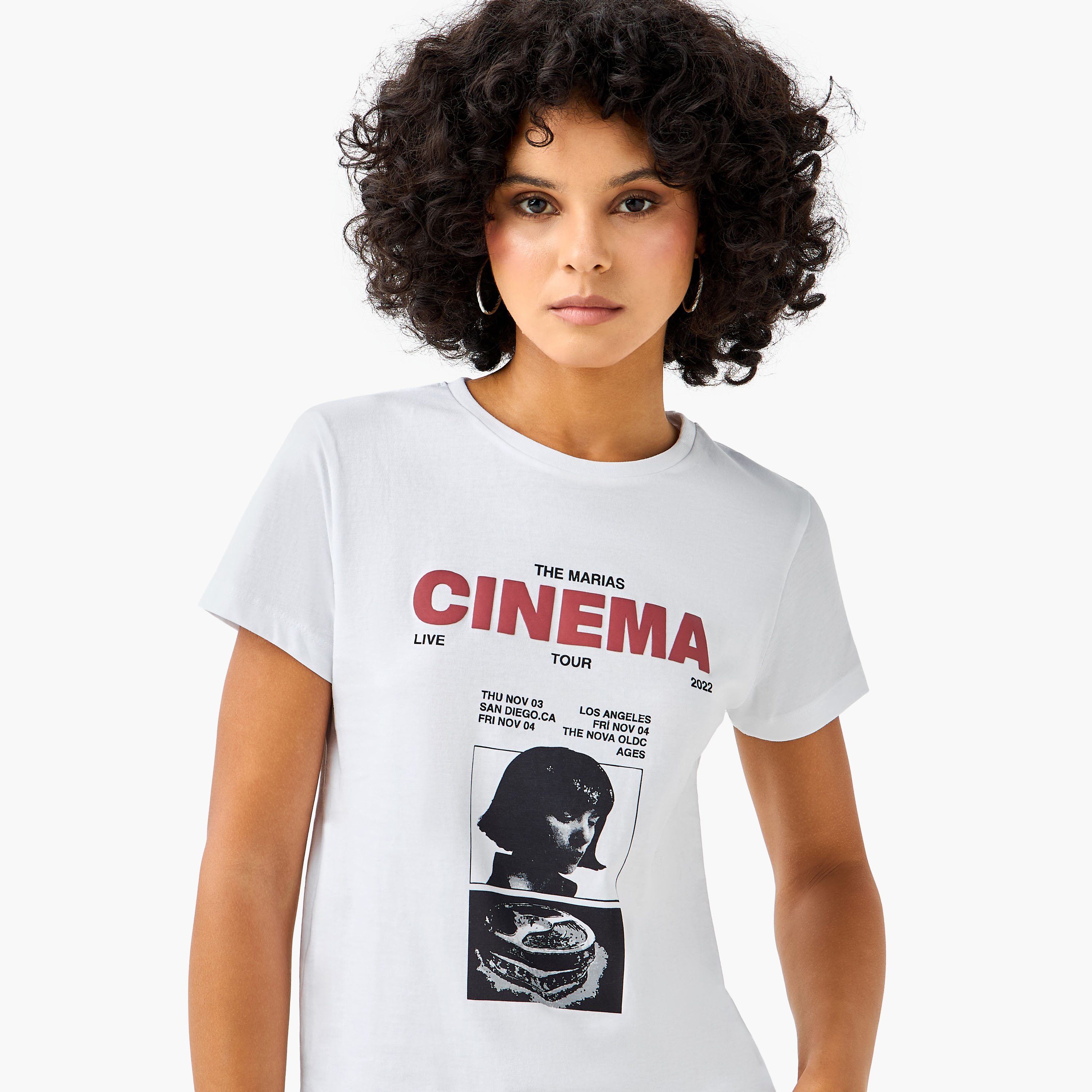 Regular Fit Cotton T-shirt with Graphic Print-women-clothing-tshirts-image-5