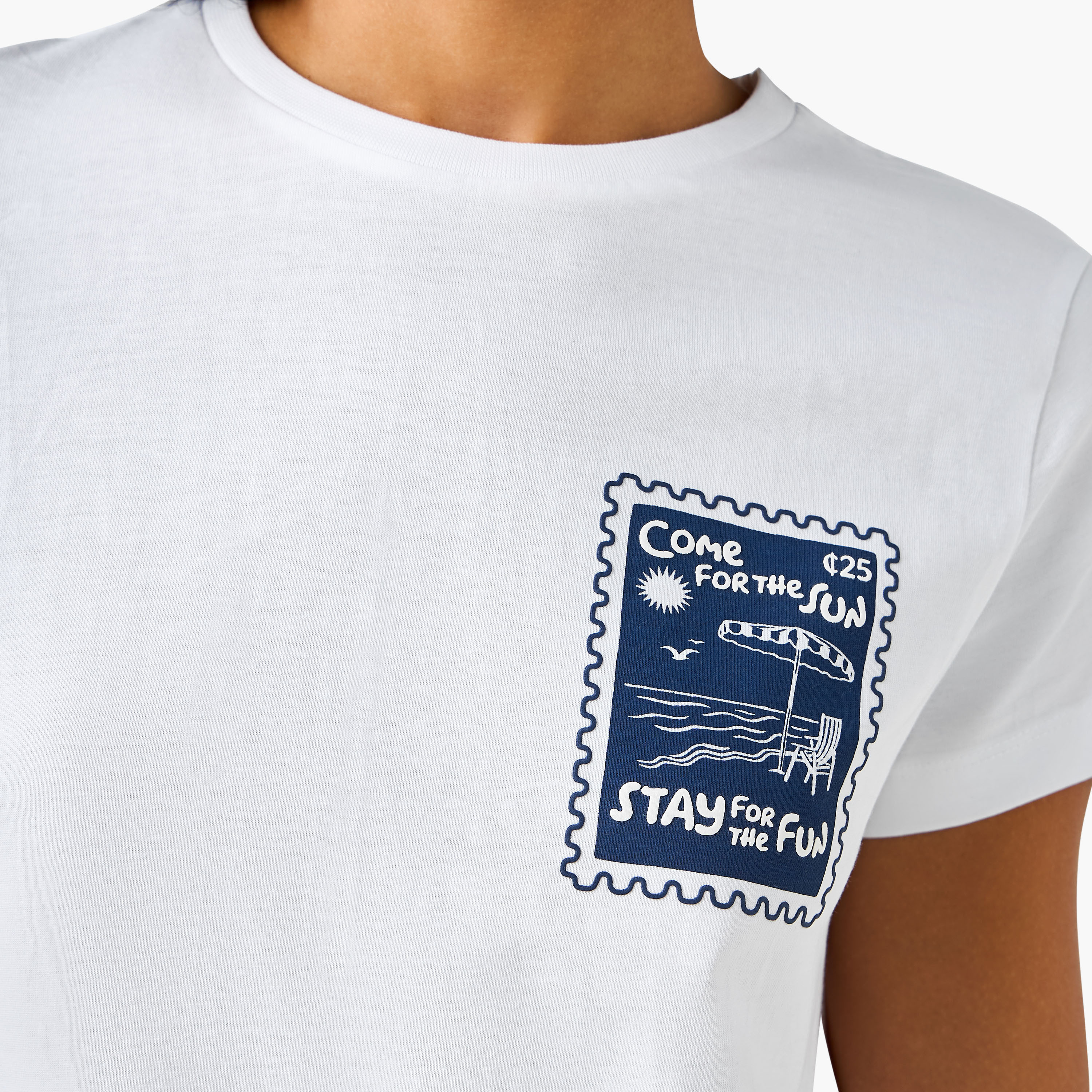 Regular Fit Cotton T-shirt with Graphic Print-women-clothing-tshirts-image-6