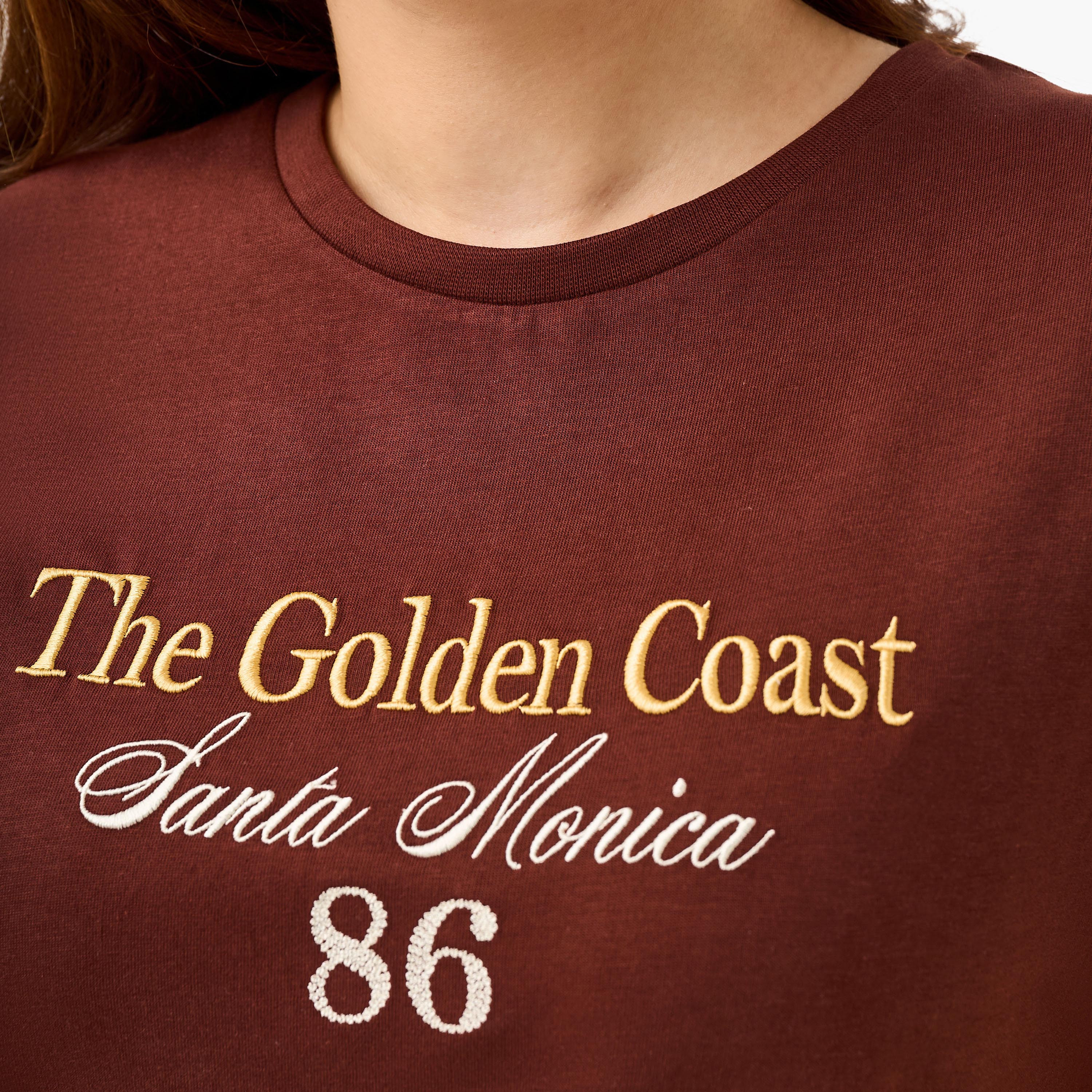 Regular Fit Cotton T-shirt with Embellishments-women-clothing-tshirts-image-4