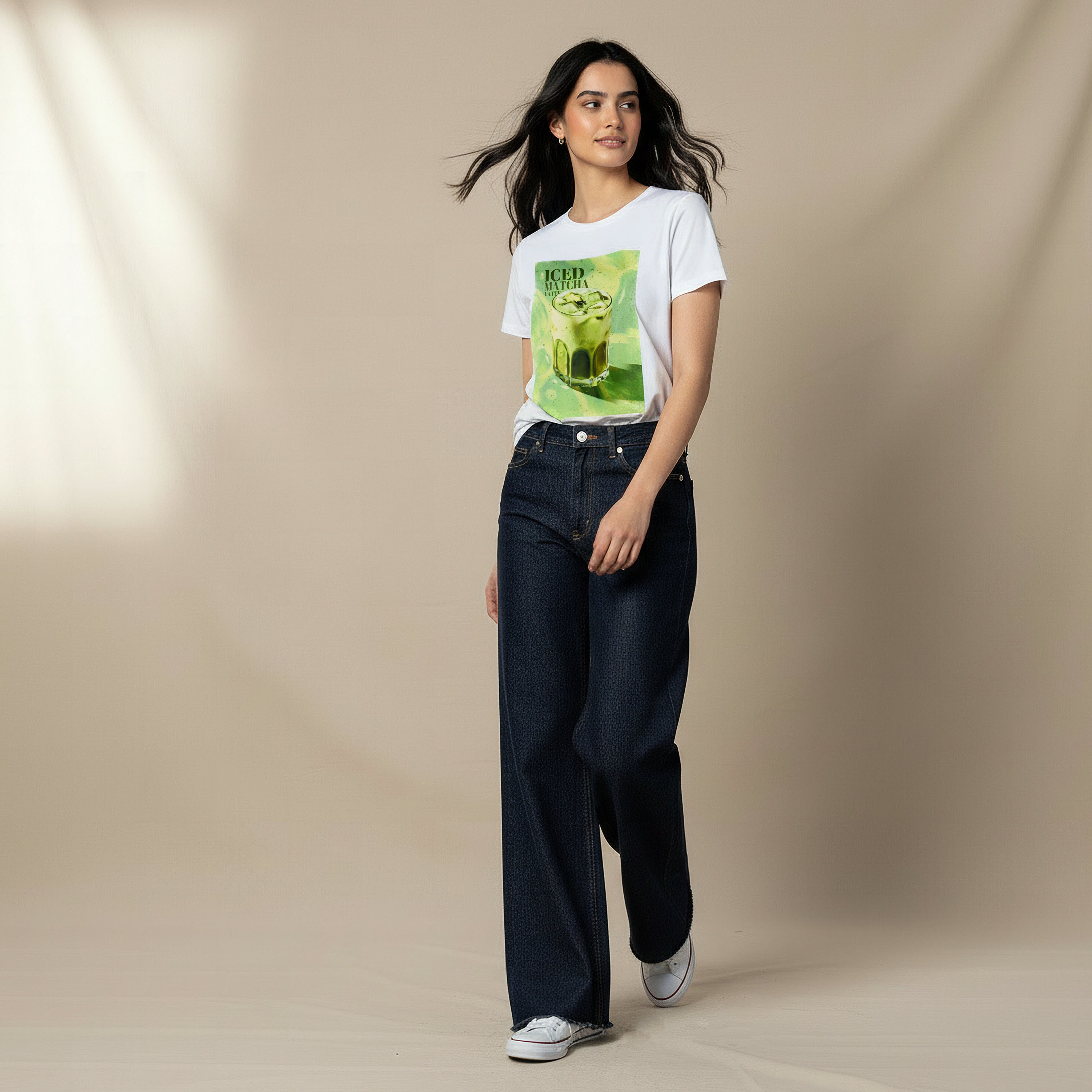 Regular Fit Cotton T-shirt with Graphic Print-women-clothing-tshirts-image-2