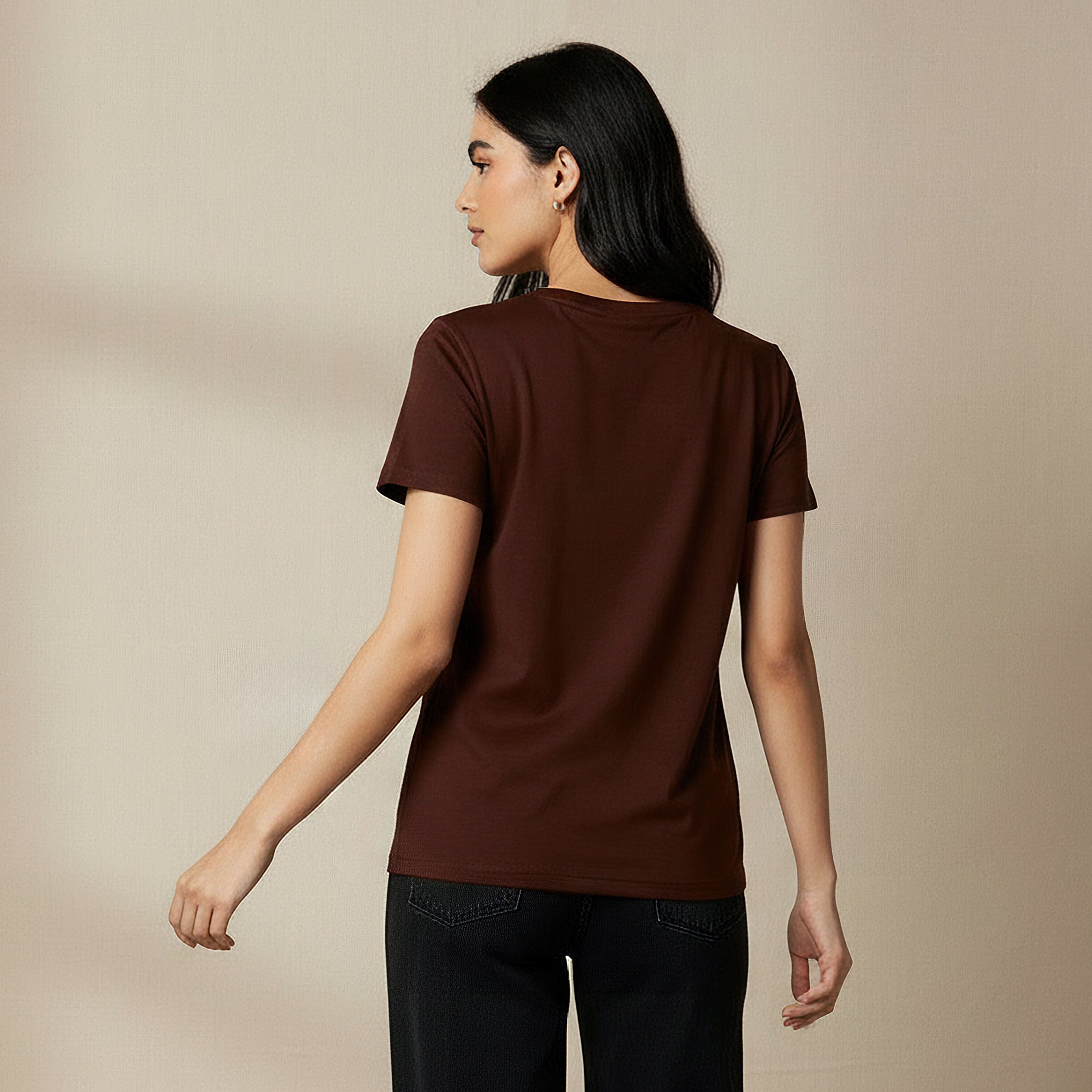 Regular Fit Cotton T-shirt with Embroidery-women-clothing-tshirts-image-4