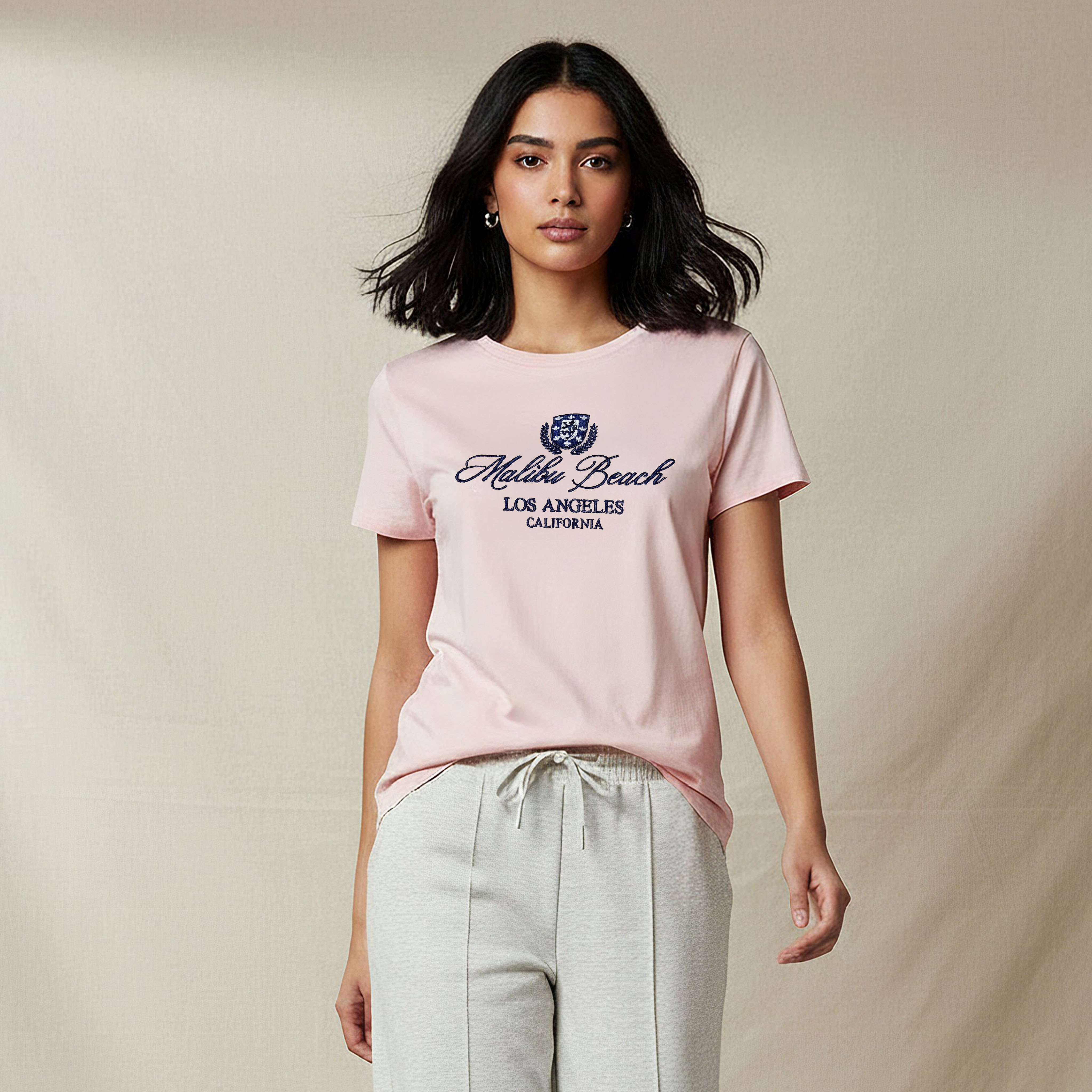 Regular Fit Cotton T-shirt with Embroidery-women-clothing-tshirts-image-1