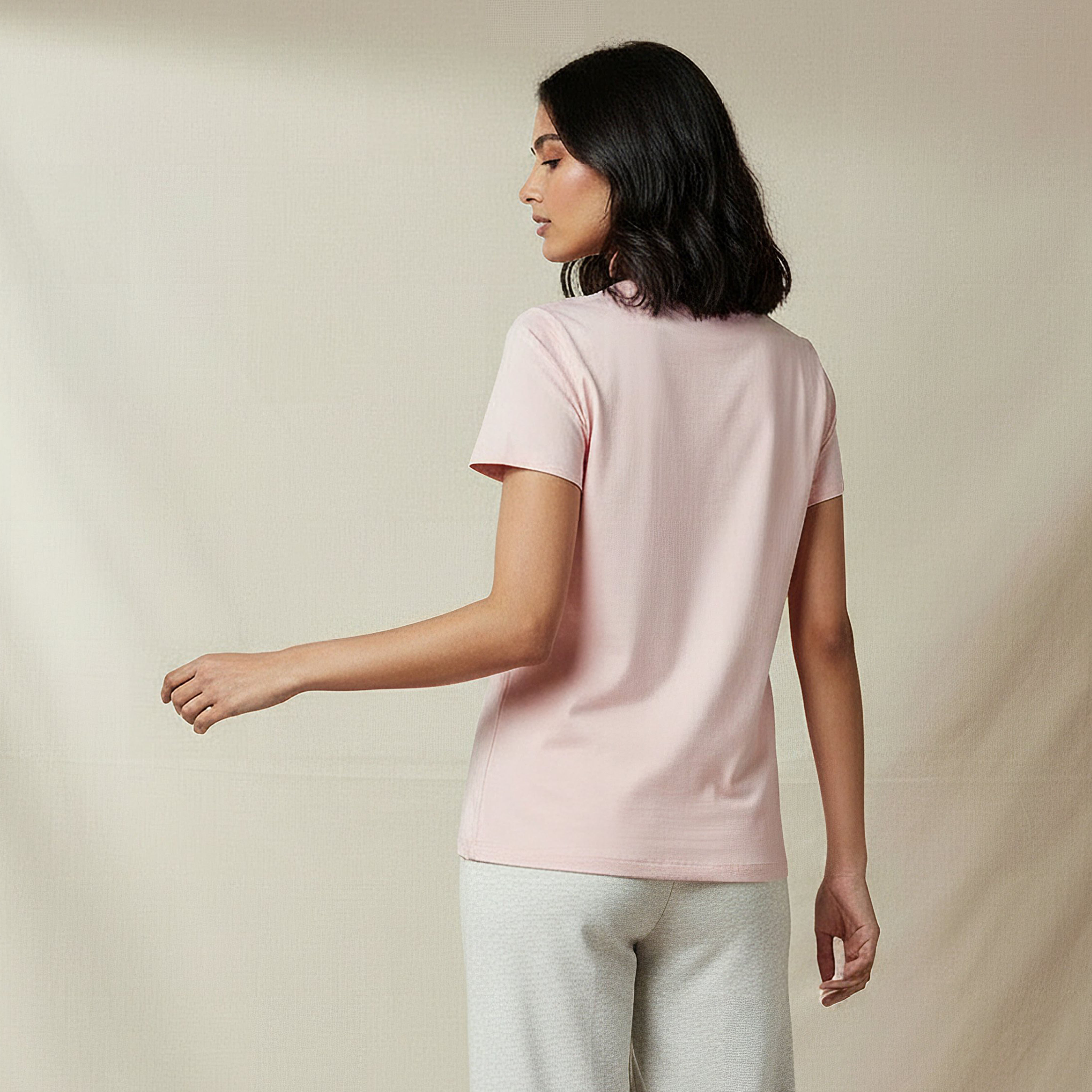 Regular Fit Cotton T-shirt with Embroidery-women-clothing-tshirts-image-4