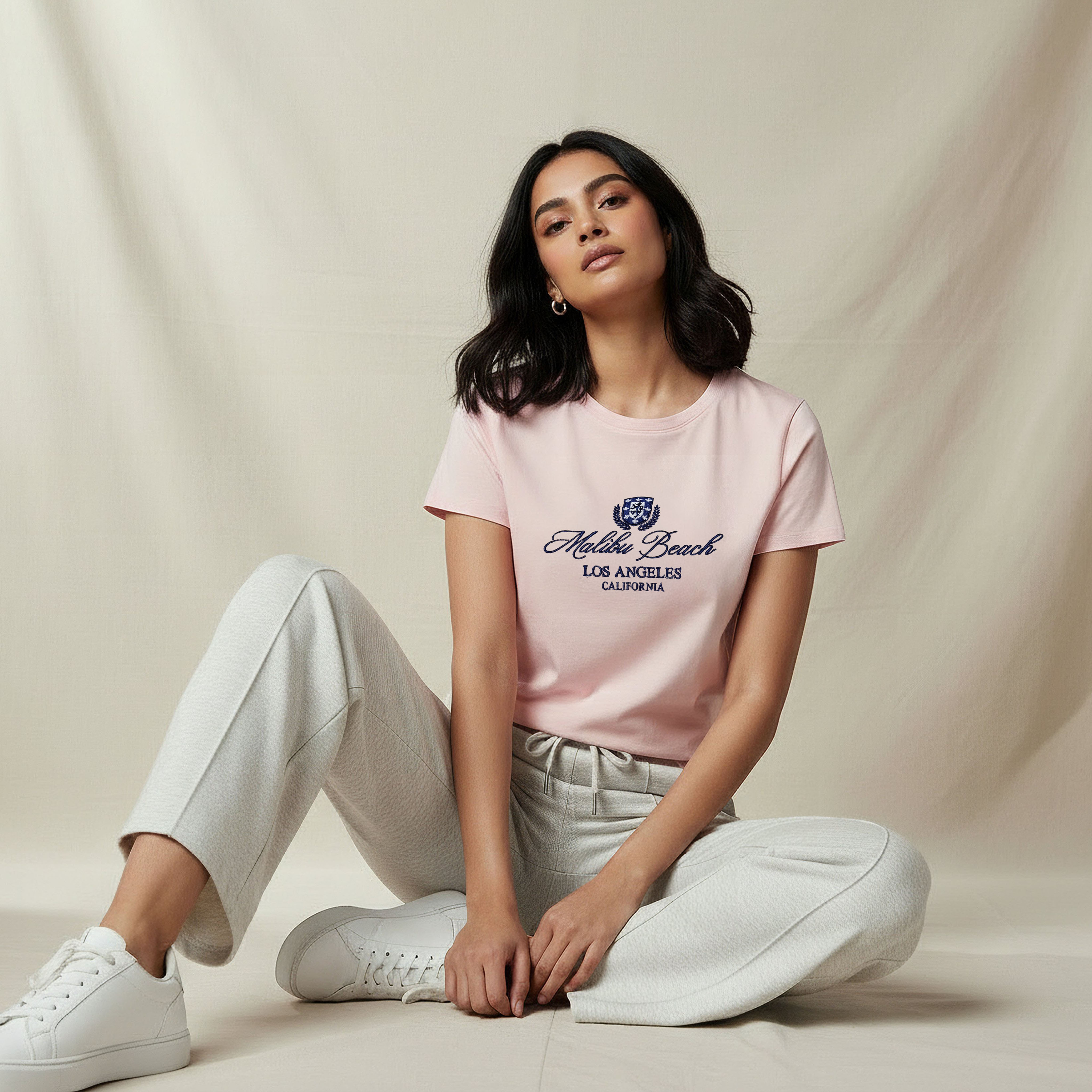 Regular Fit Cotton T-shirt with Embroidery-women-clothing-tshirts-image-5