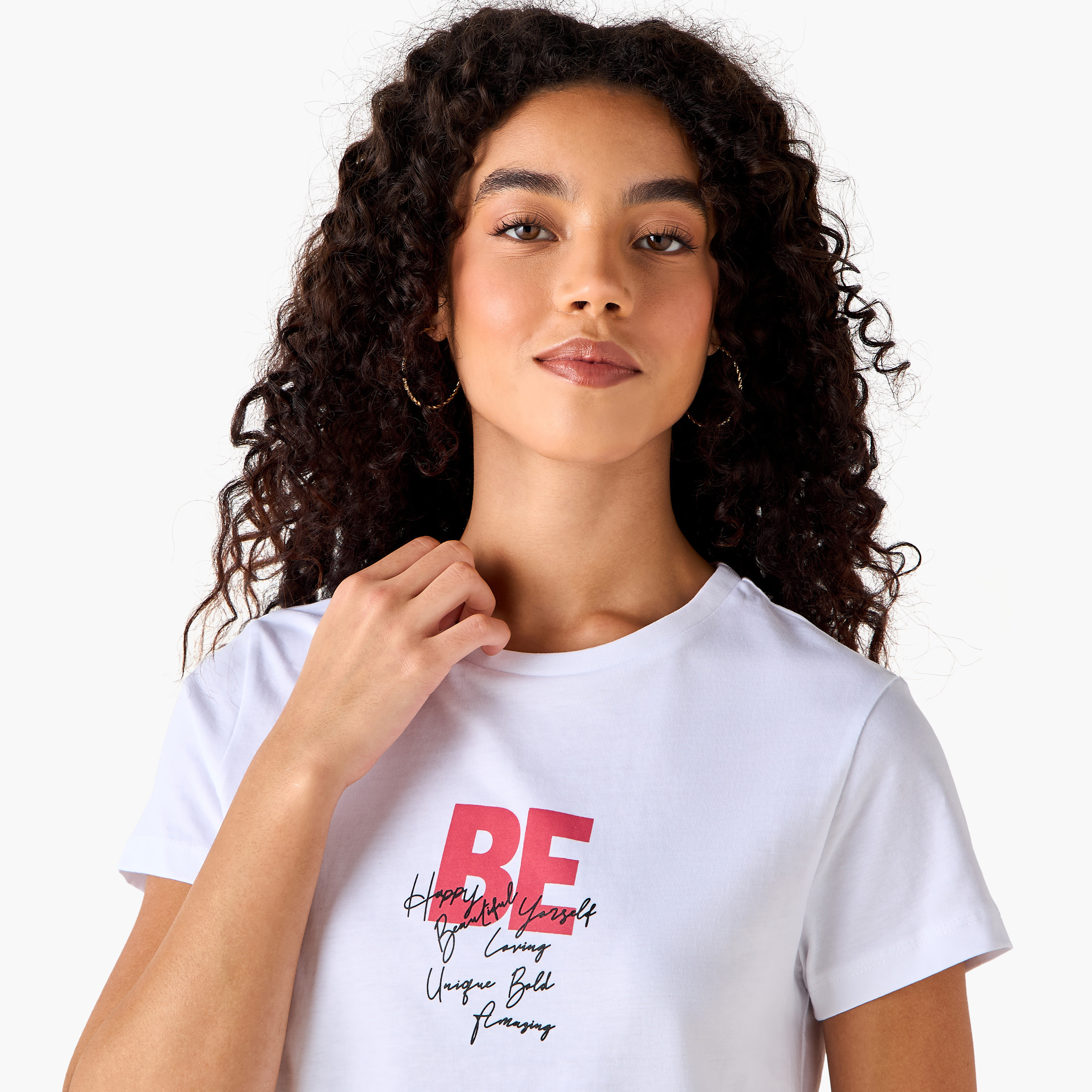 تيشيرت قطن بقصة عادية وطبعات-women-clothing-tshirts-image-5