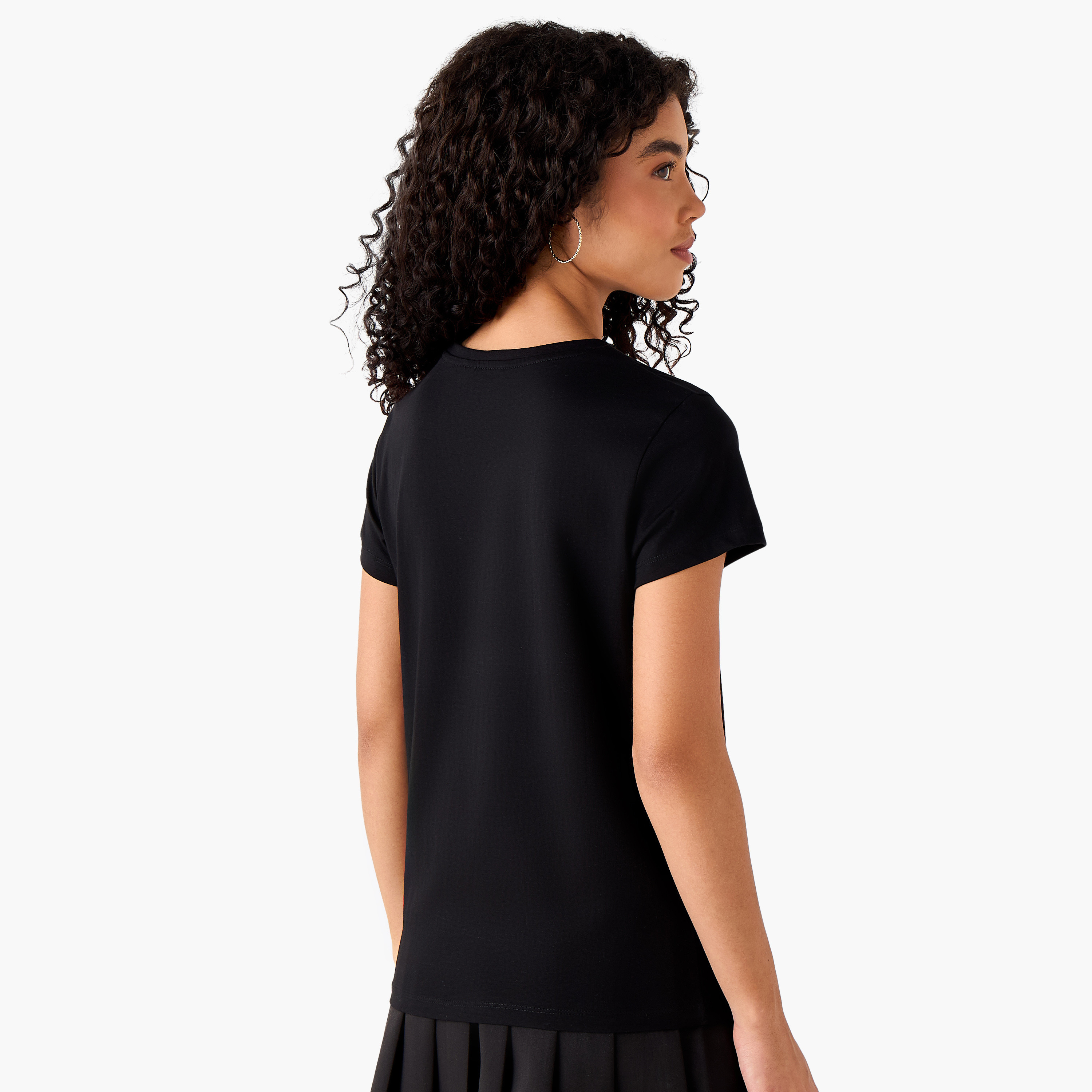 تيشيرت قطن بقصة عادية وطبعات-women-clothing-tshirts-image-5