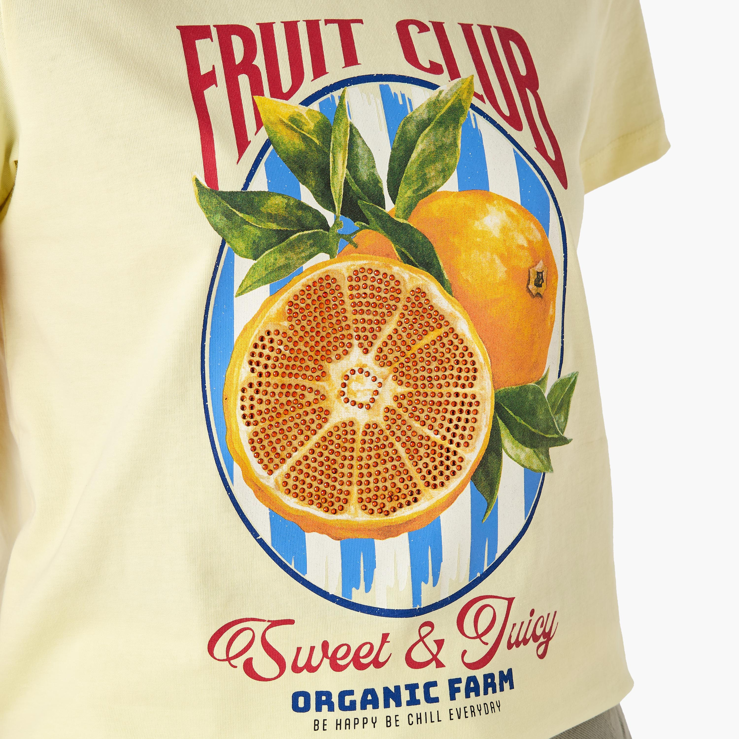 Regular Fit Cotton T-shirt with Typographic Print-women-clothing-tshirts-image-6
