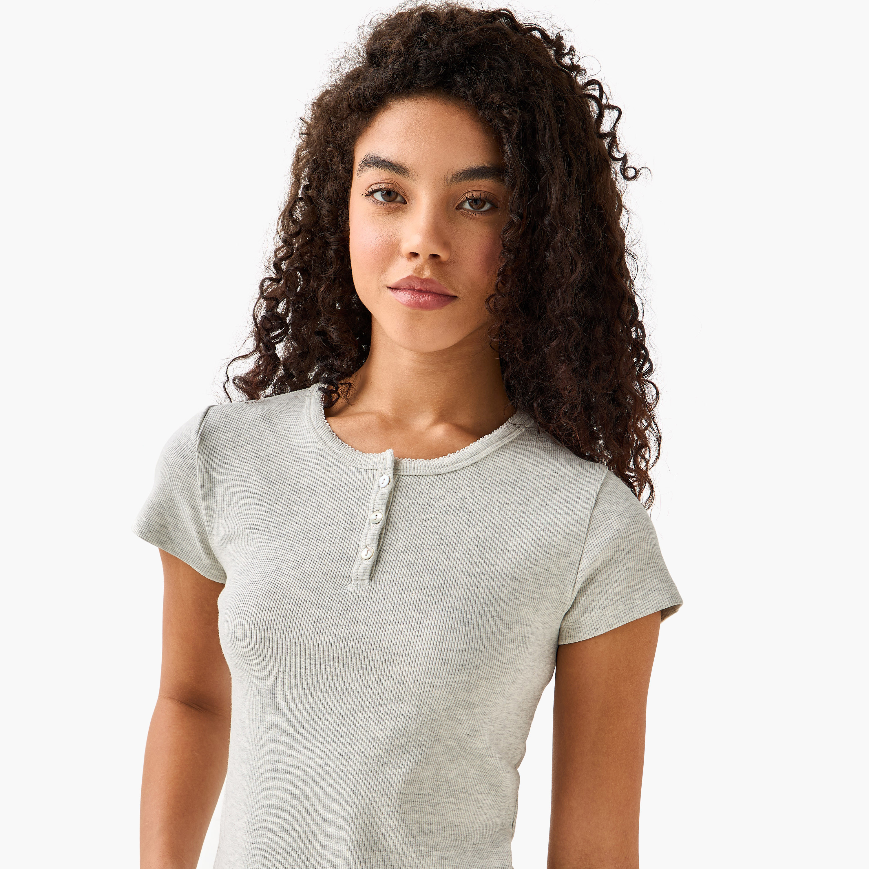 تيشيرت بملمس مضلع بارز-women-clothing-tshirts-image-6