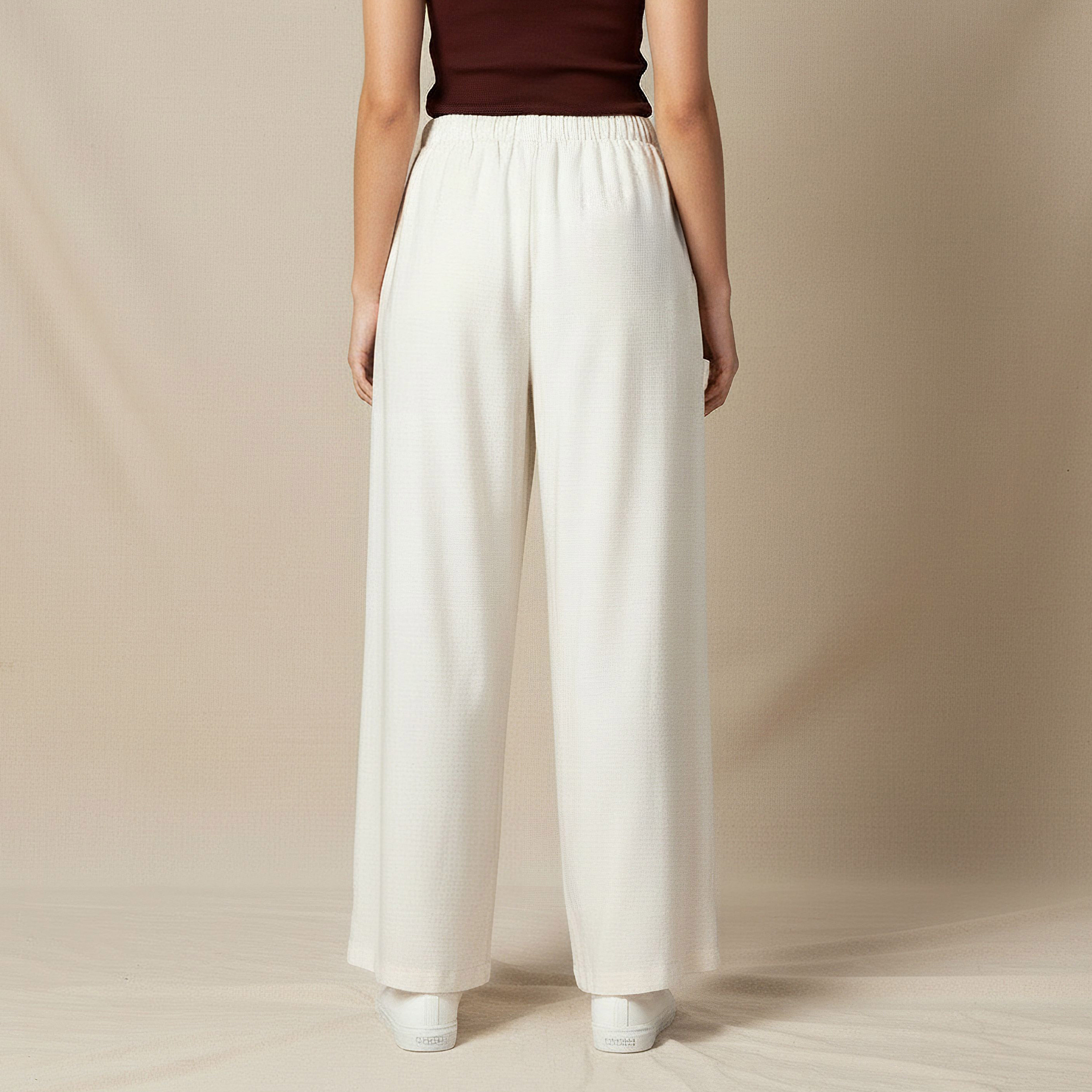 Regular Fit Mid Rise Wide Leg Linen Blend Pants-women-clothing-coordsets-image-4