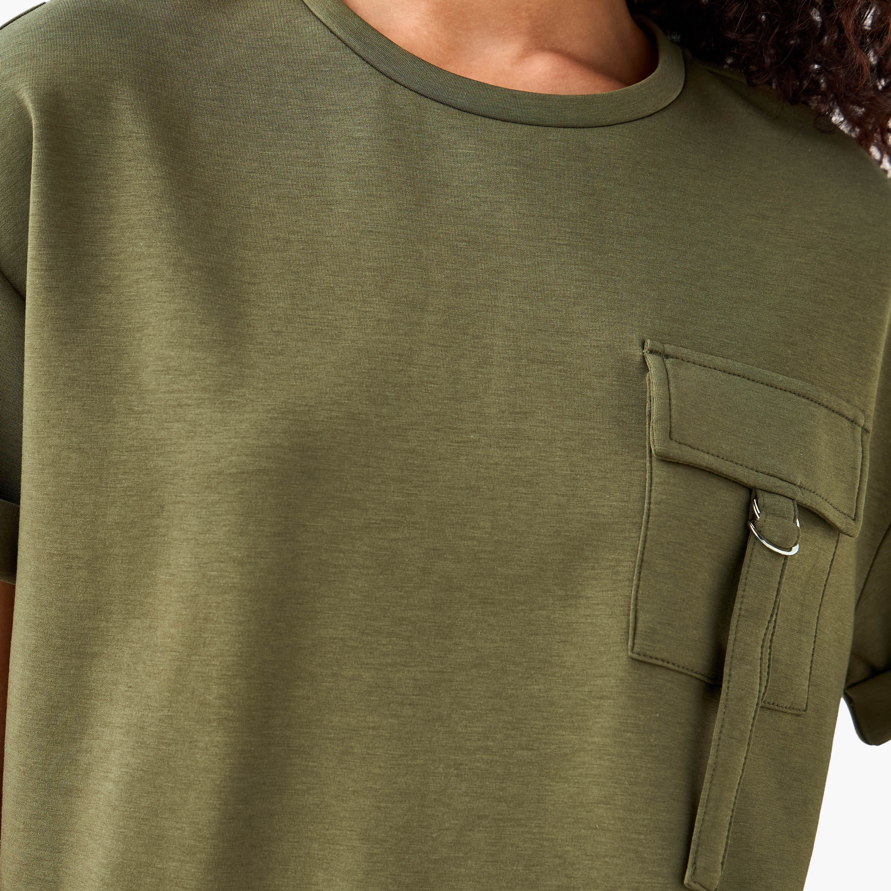 Boxy Modal Blend T-shirt with Utility Pocket-women-clothing-coordsets-image-5