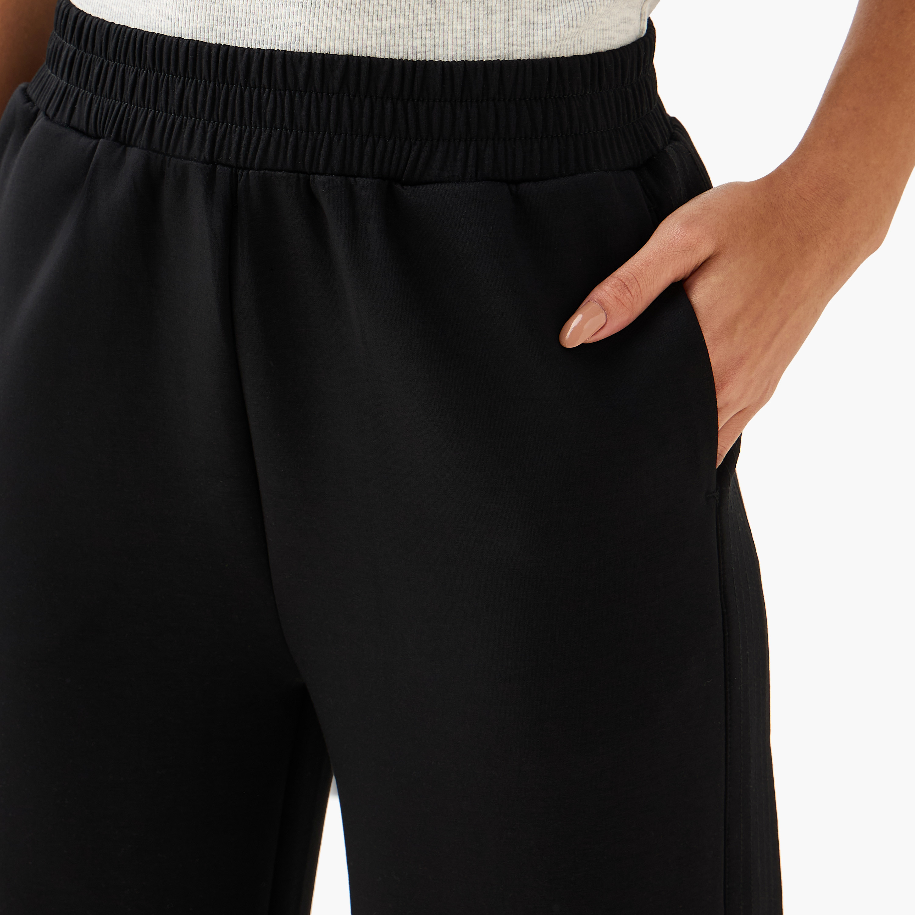 Mid-Rise Wide Leg Pants with Pockets-women-clothing-coordsets-image-5
