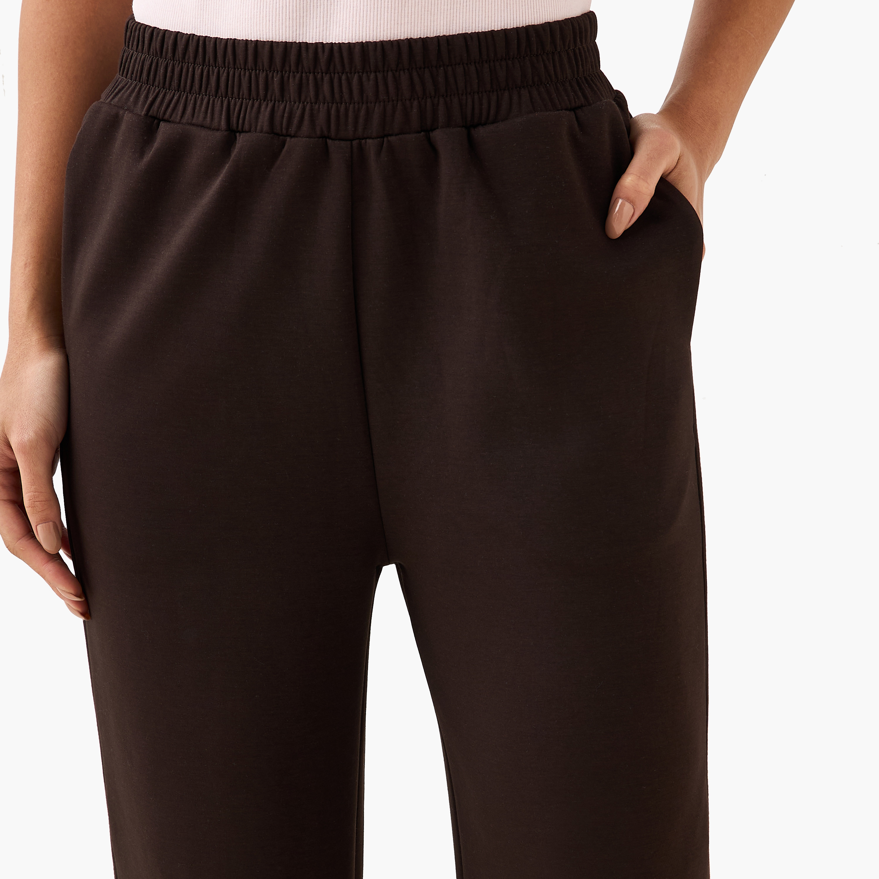 Mid-Rise Wide Leg Pants with Pockets-women-clothing-coordsets-image-5