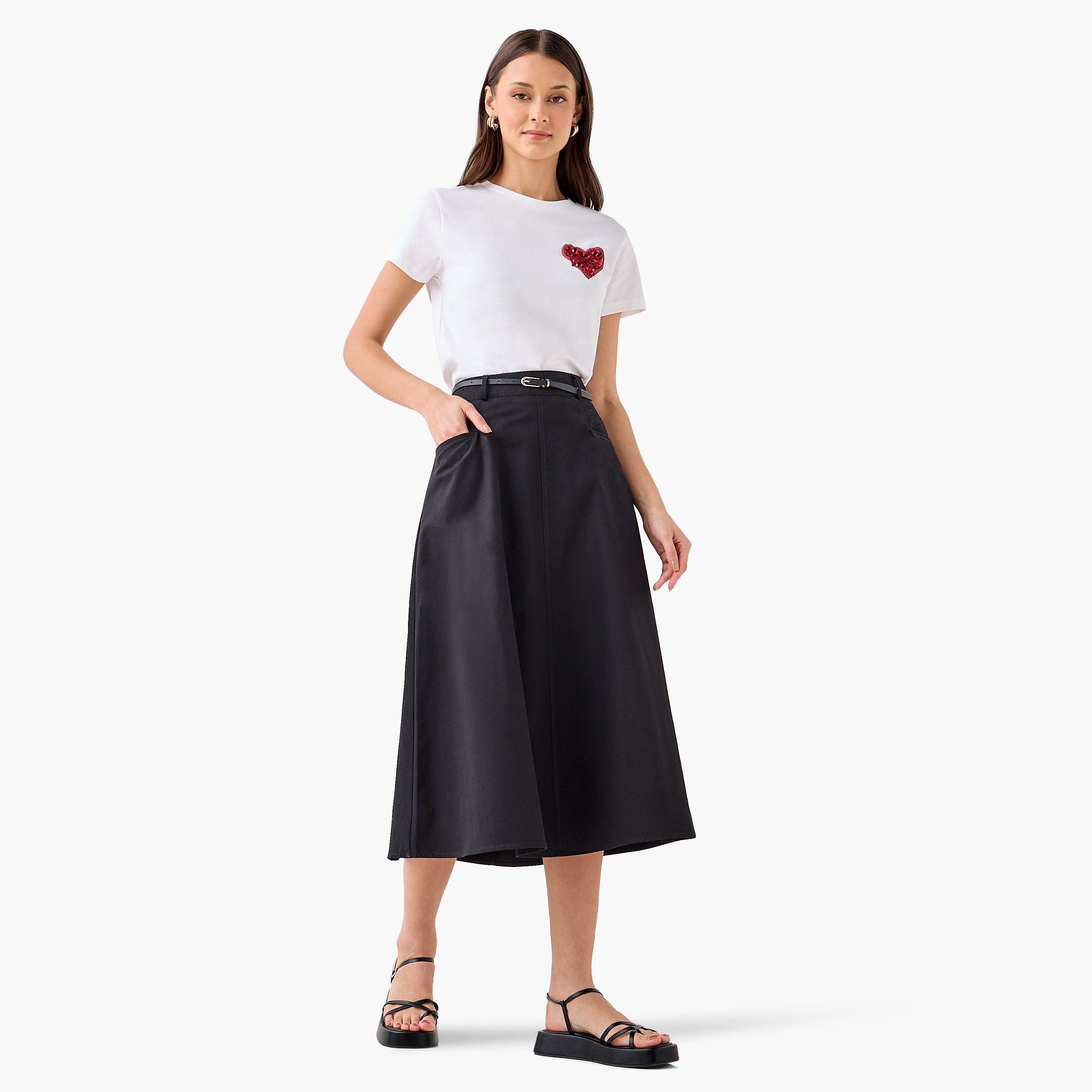 تنورة ميدي قطن بحزام وجيوب-women-clothing-bottoms-skirts-image-4