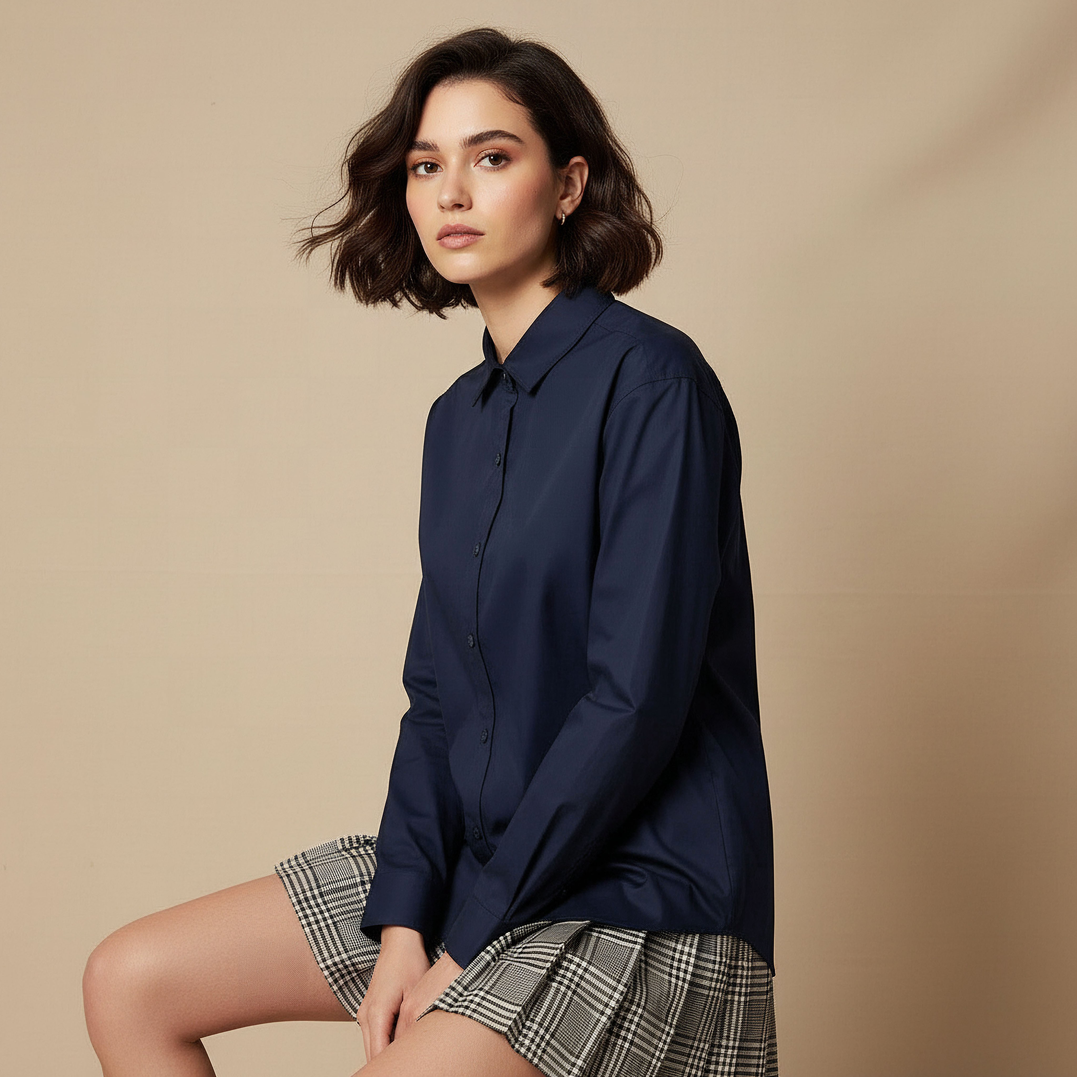 Cotton Shirt with Long Sleeves-women-clothing-shirtsandblouses-shirts-image-1