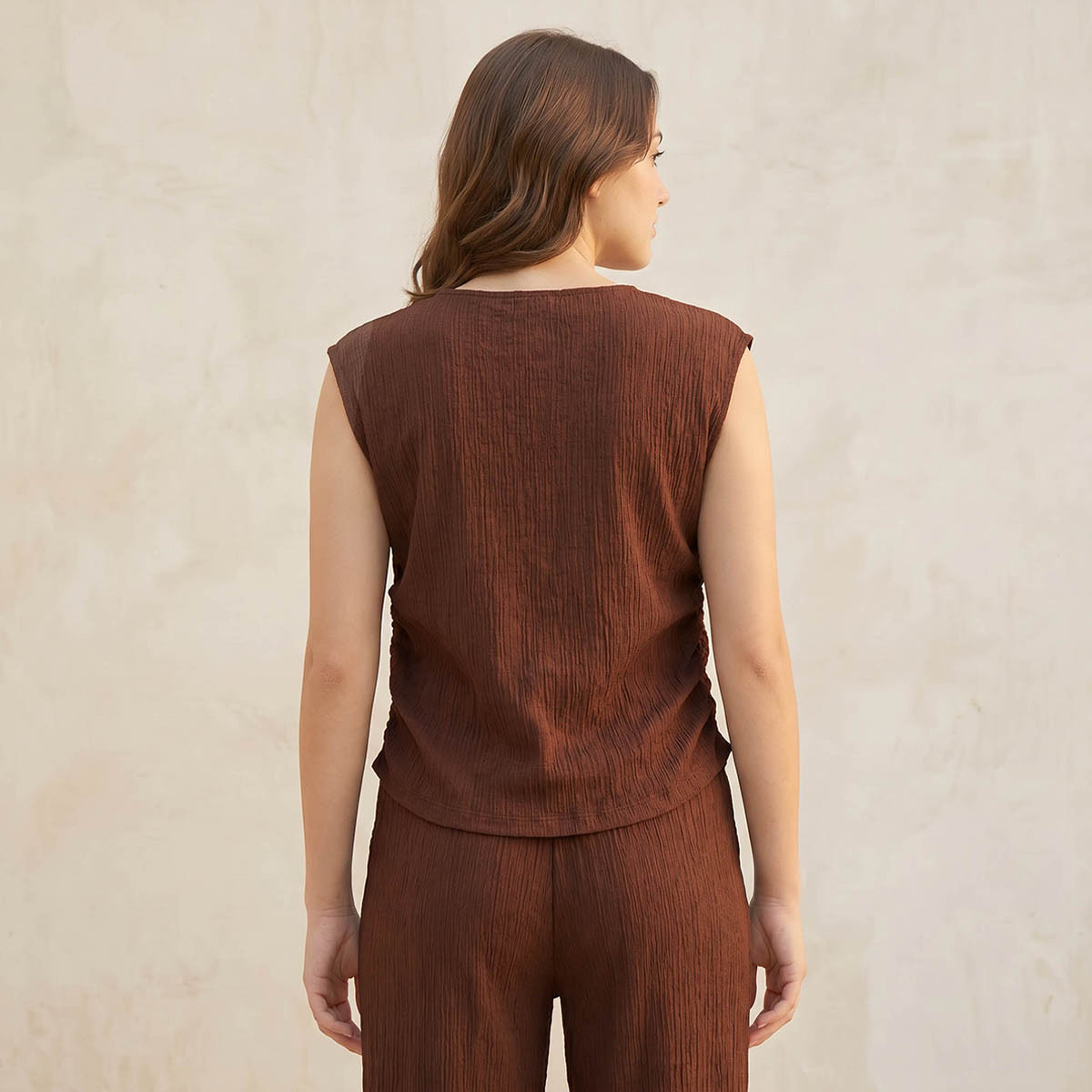Regular Fit Ruched Top with Texture-women-clothing-shirtsandblouses-blouses-image-4