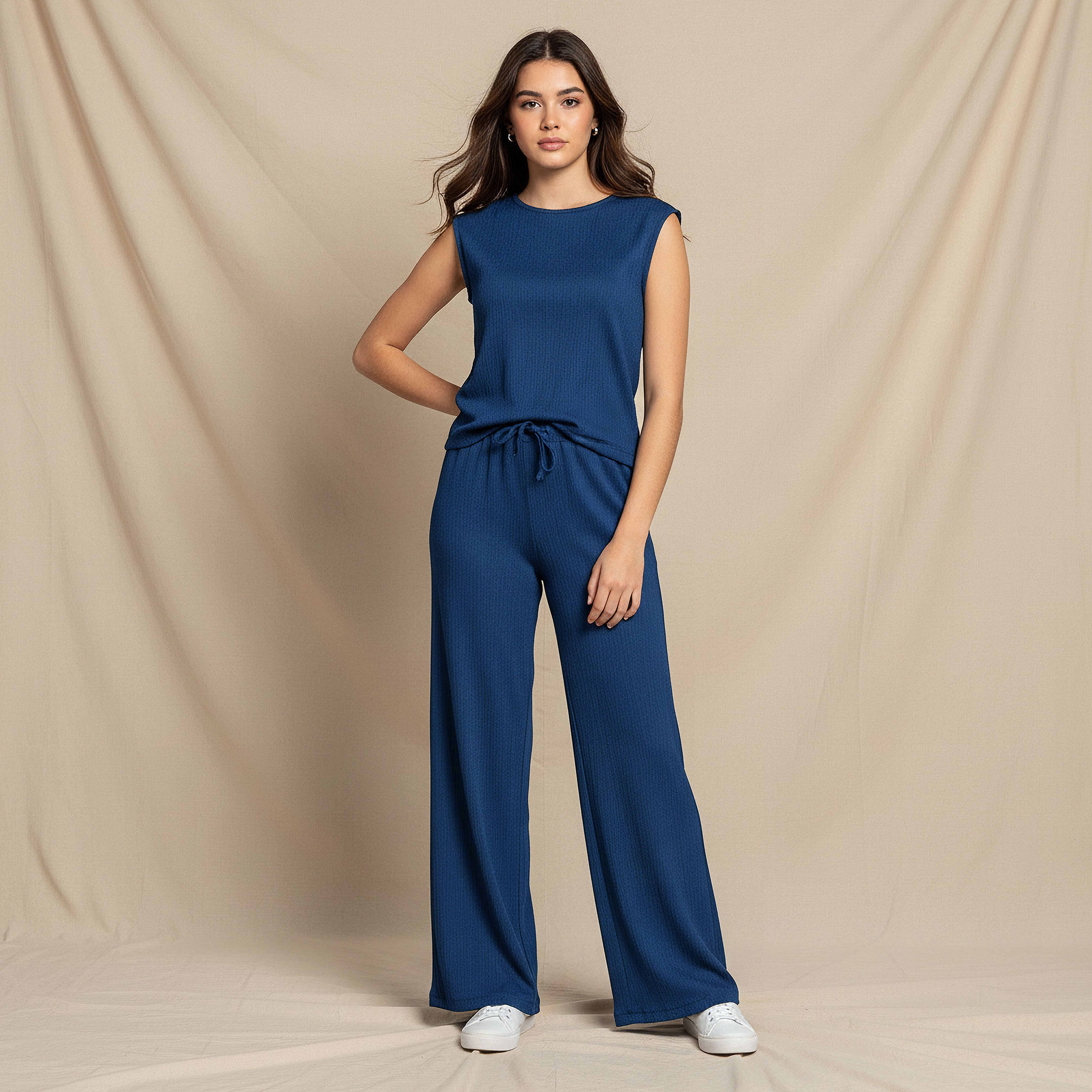 Full Length Pants with Textured Design-women-clothing-bottoms-trousers-image-3