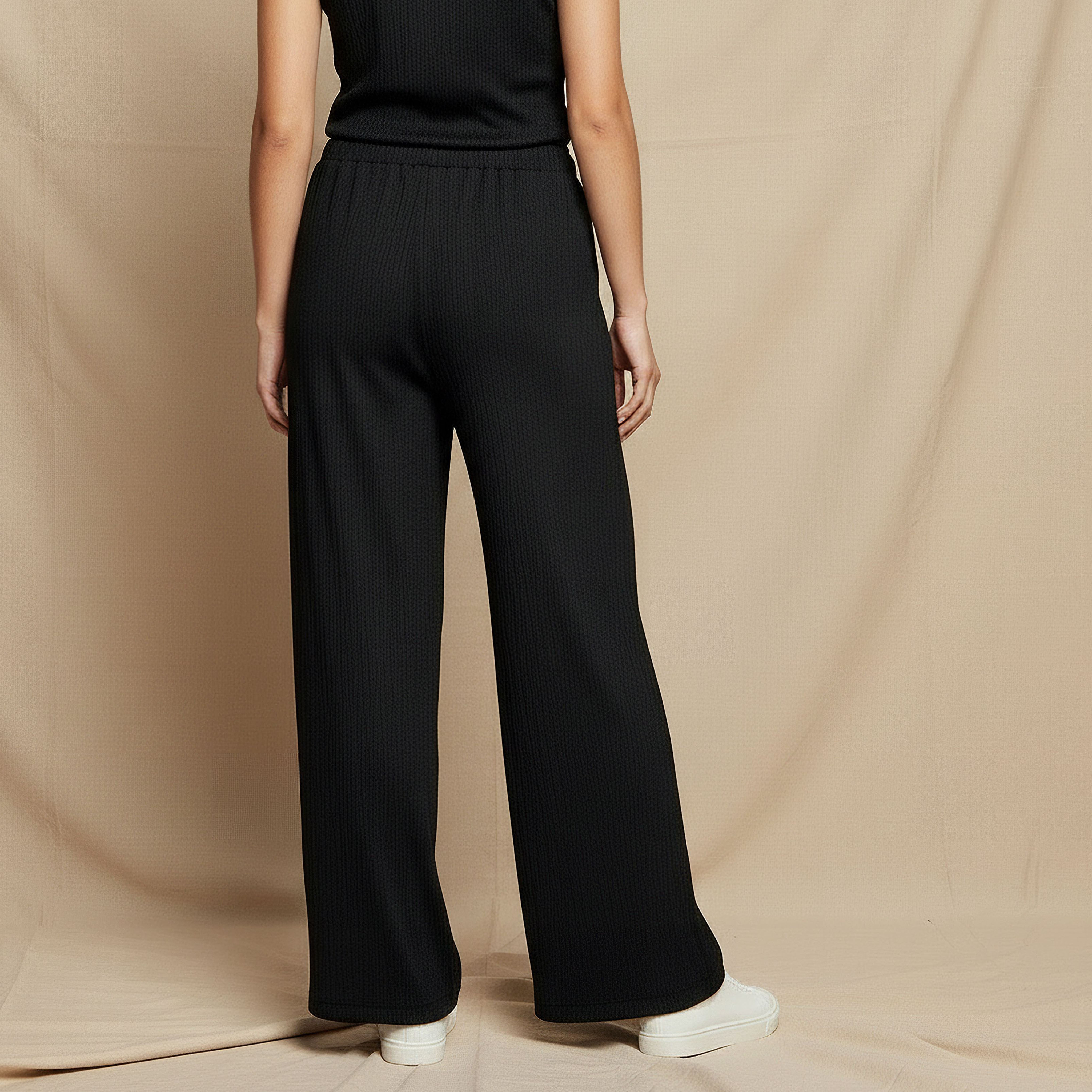 Full Length Pants with Textured Design-women-clothing-bottoms-trousers-image-4