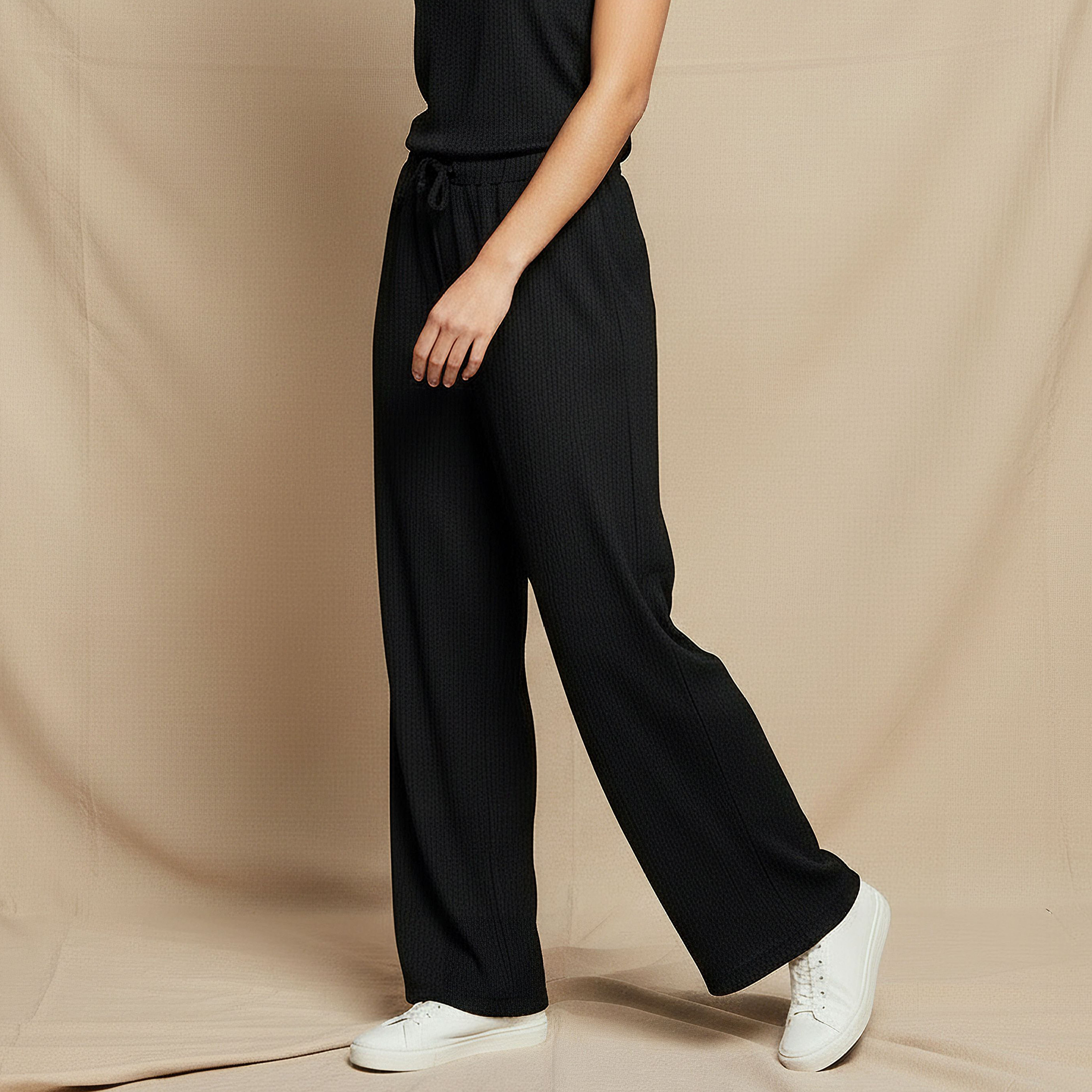 Full Length Pants with Textured Design-women-clothing-bottoms-trousers-image-5