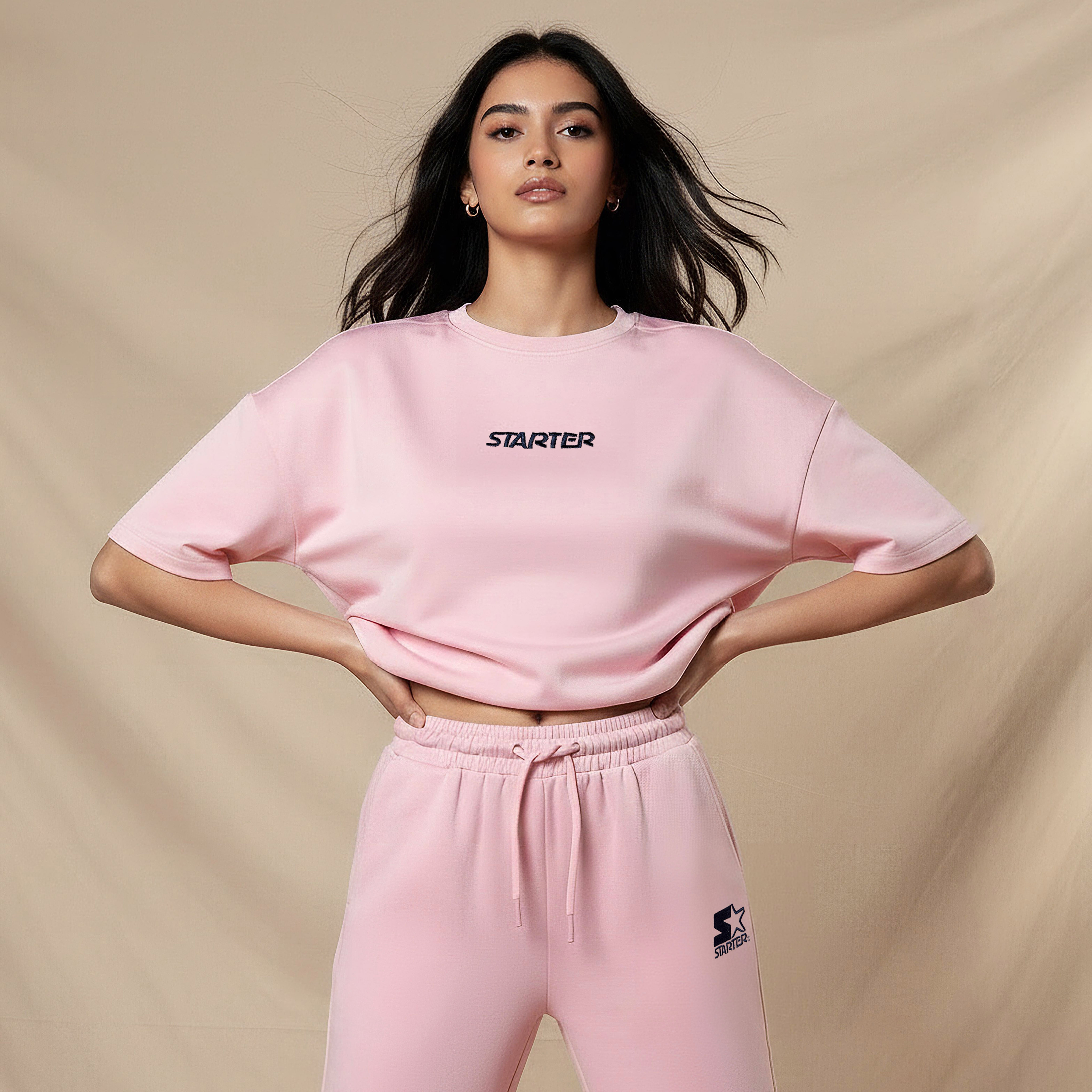 تيشيرت بقصة عادية وتطريز من ستارتر-women-clothing-tshirts-image-1