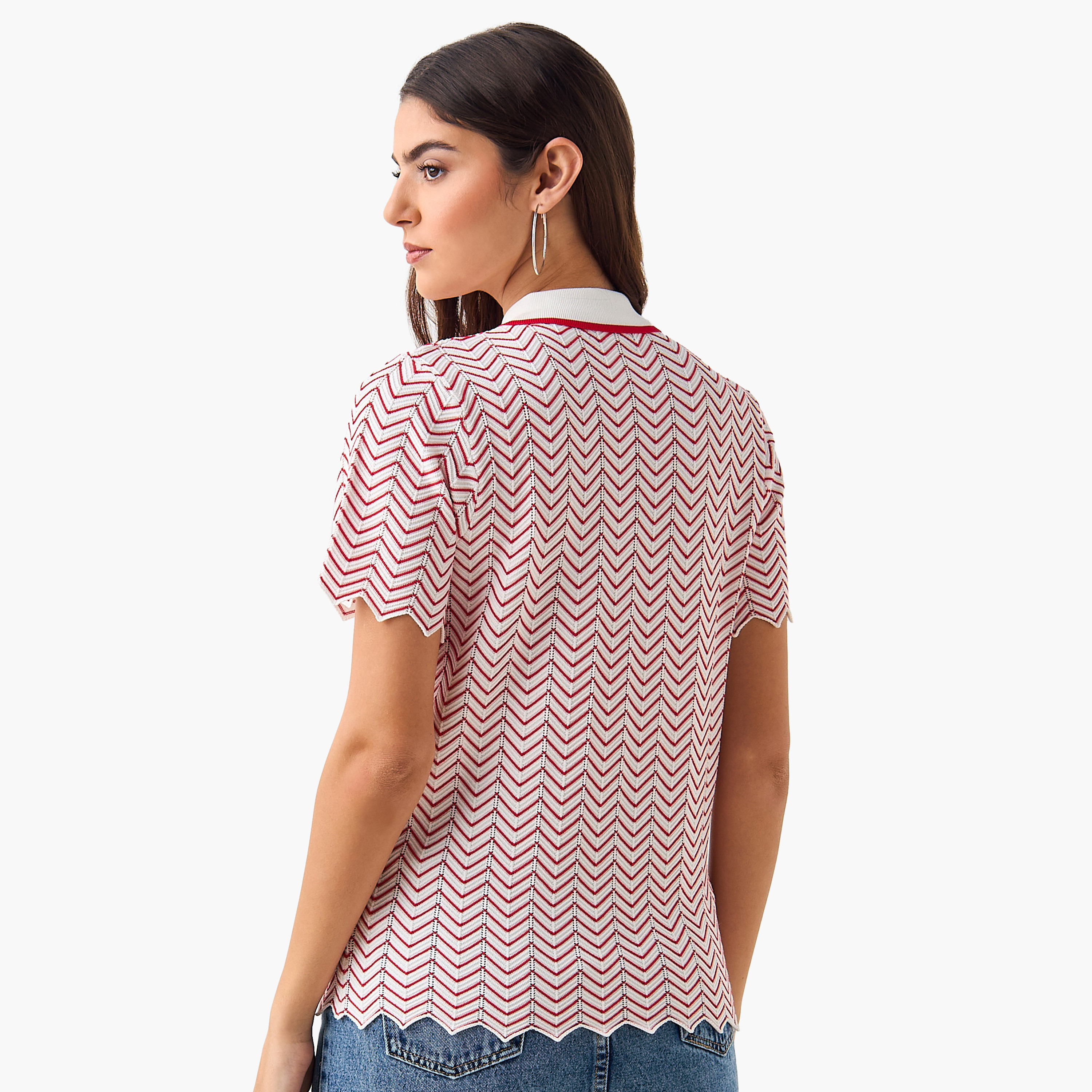 تيشيرت بولو بارز الملمس-women-clothing-tshirts-image-5