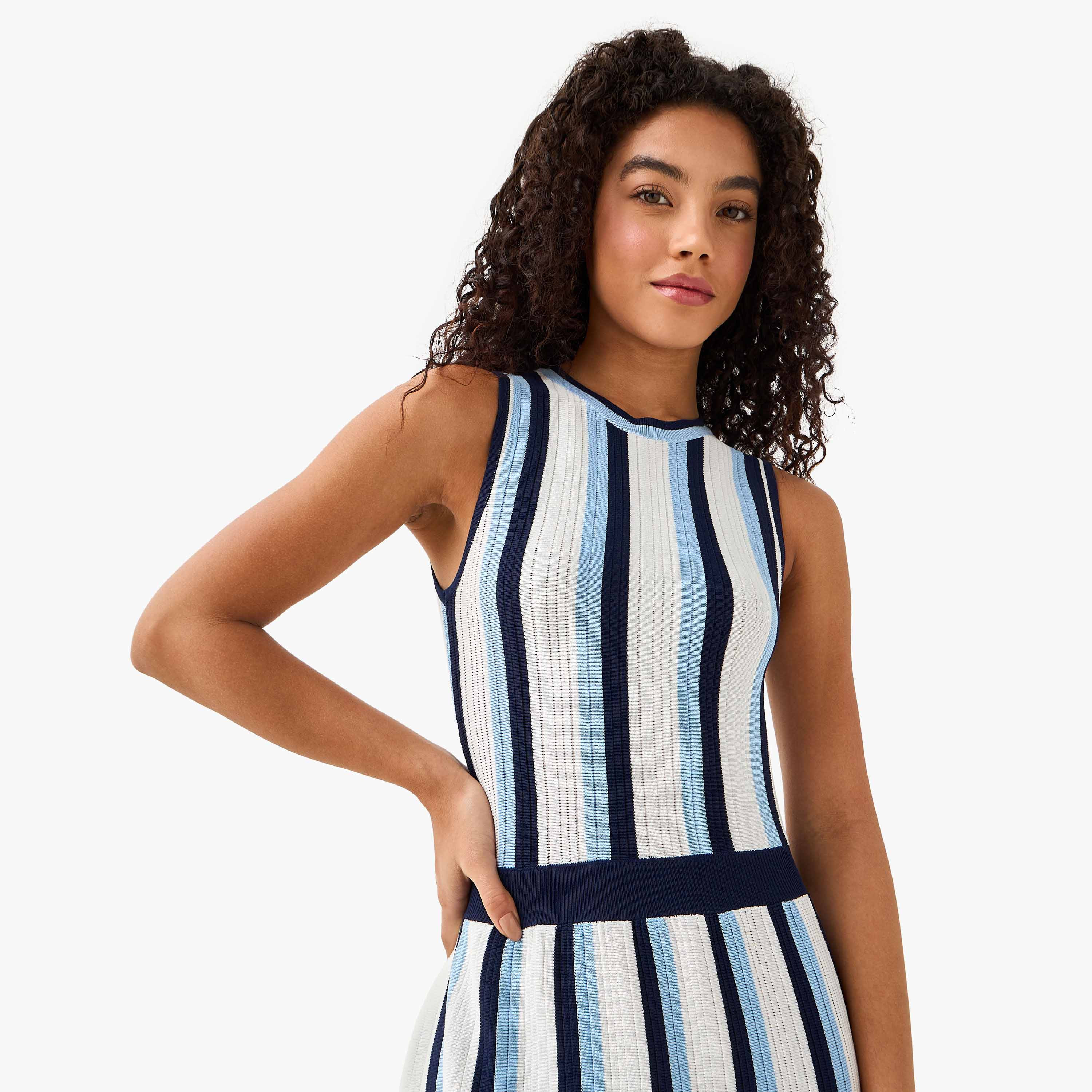 Striped Sleeveless A-Line Midi Dress-women-clothing-dresses-image-6
