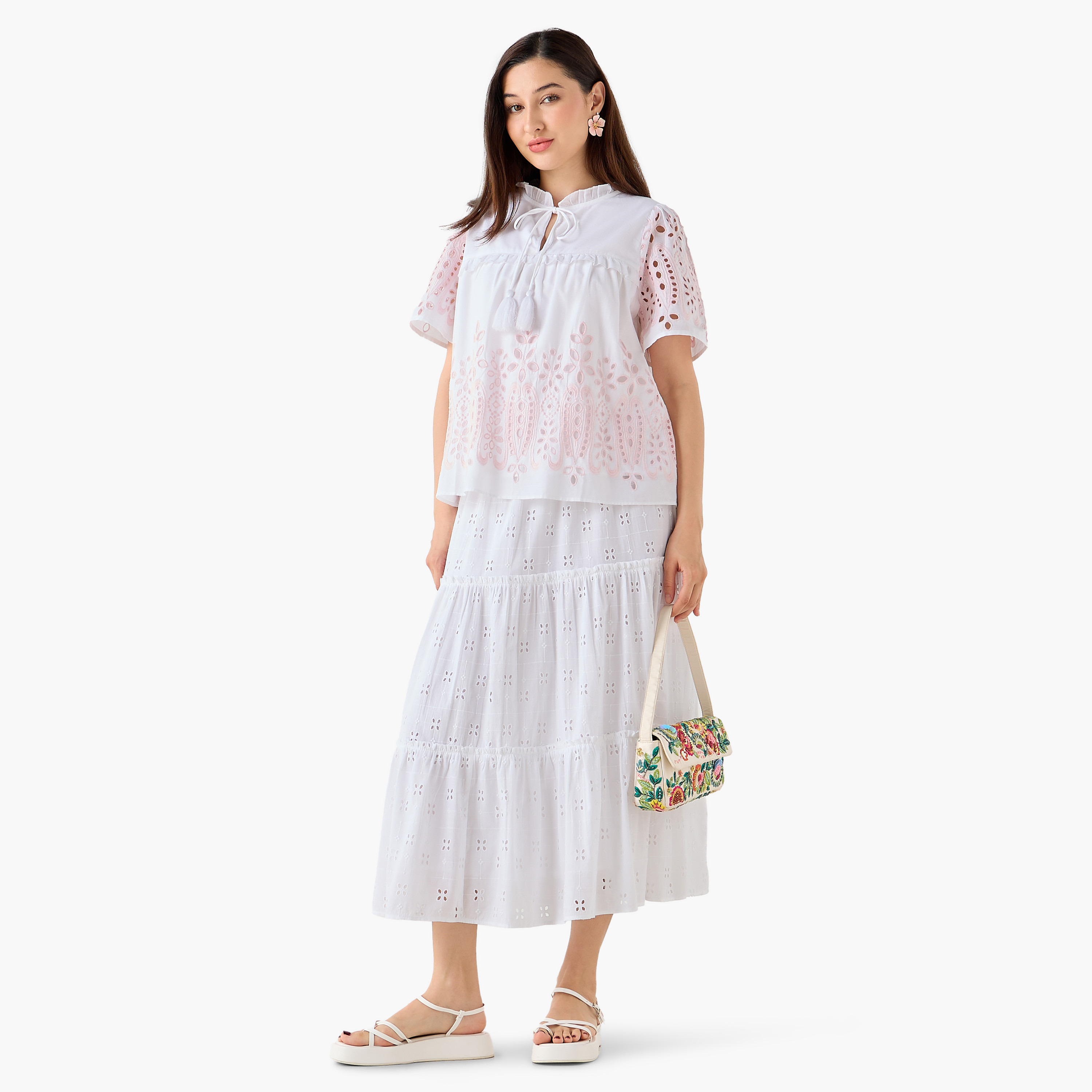 Cotton Schiffli Top with Tie-Ups-women-clothing-shirtsandblouses-blouses-image-5