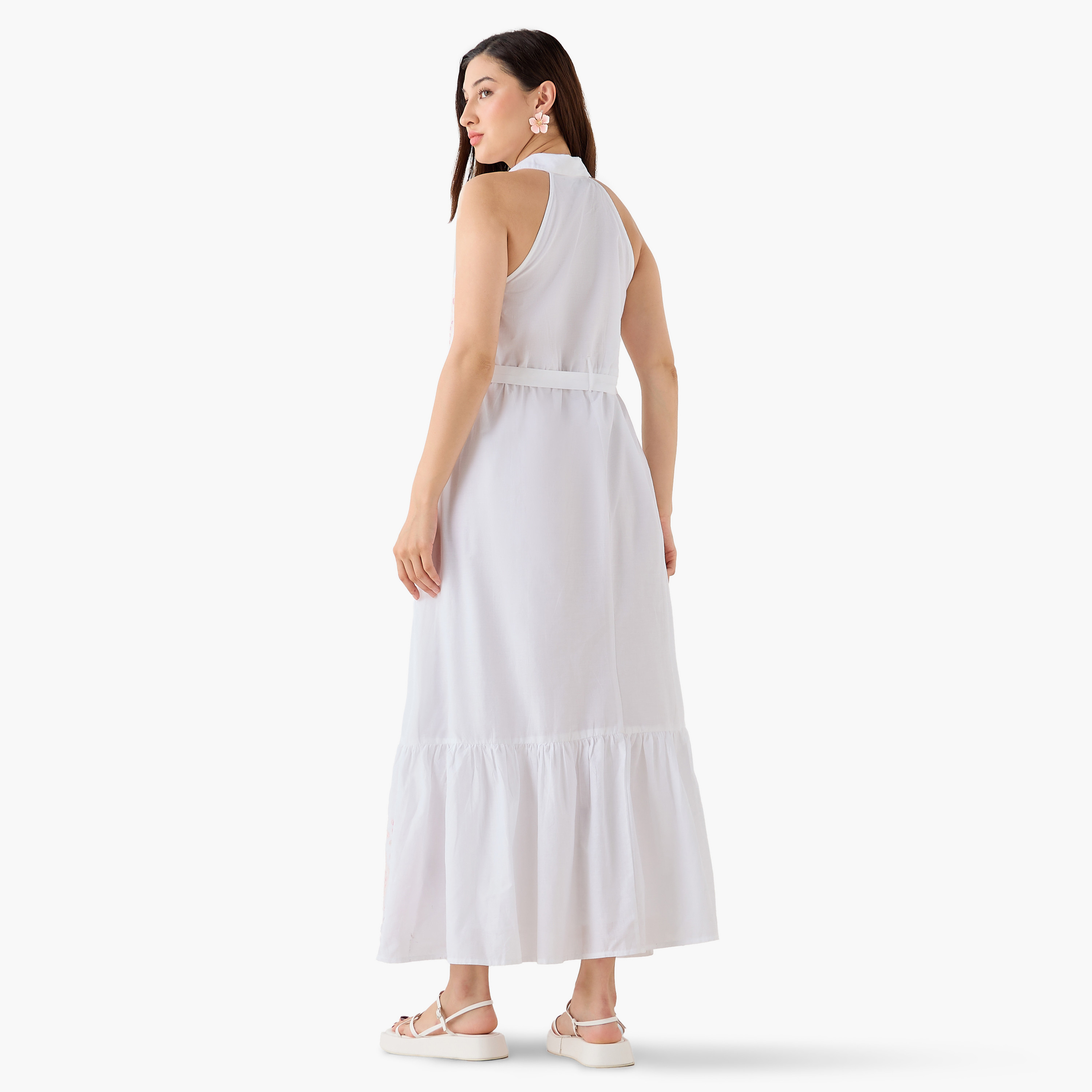 A-line Women Dress with Schiffli Embroidery Cotton-women-clothing-dresses-image-5