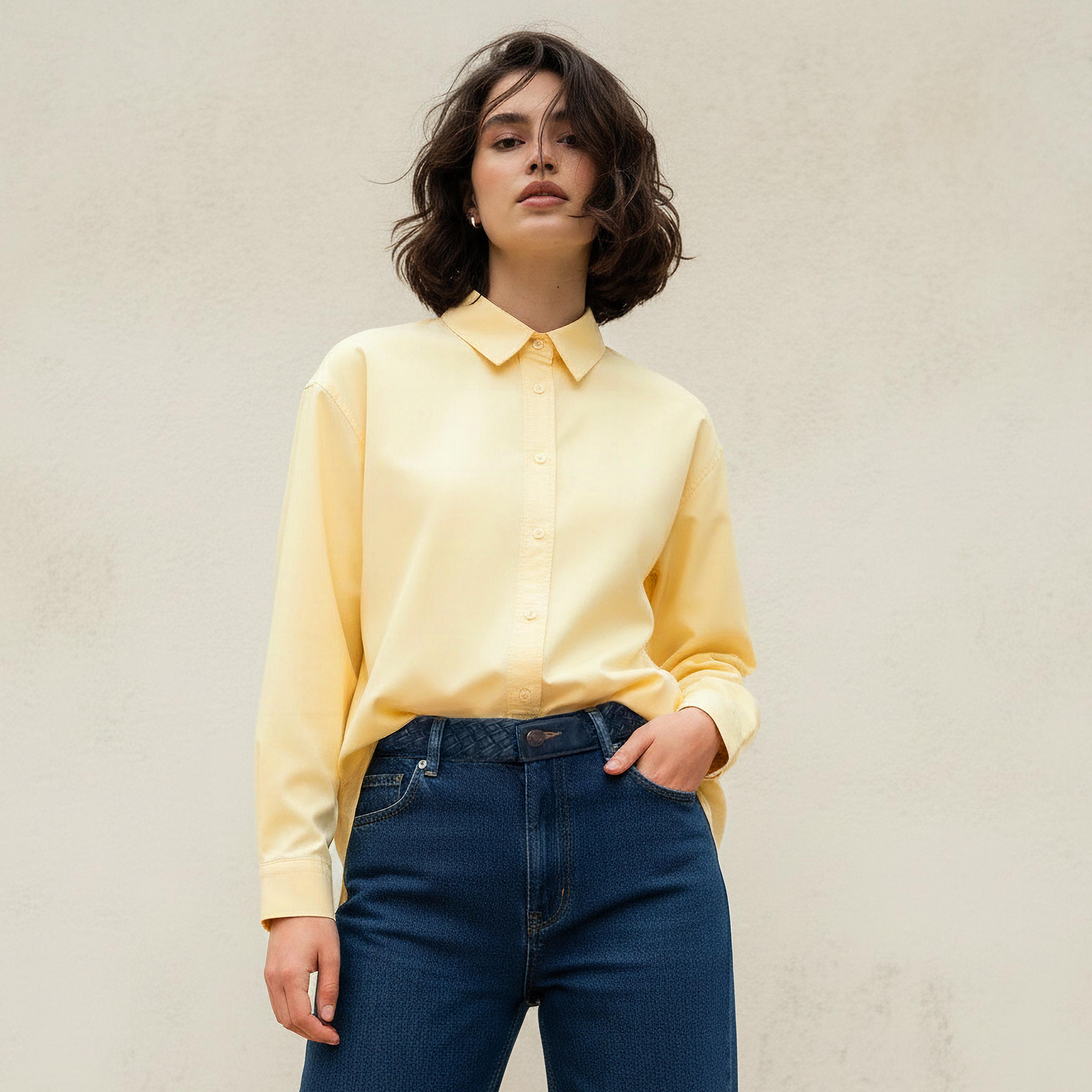 Oversized Cotton Shirt with High-Low Hem-women-clothing-shirtsandblouses-shirts-image-1