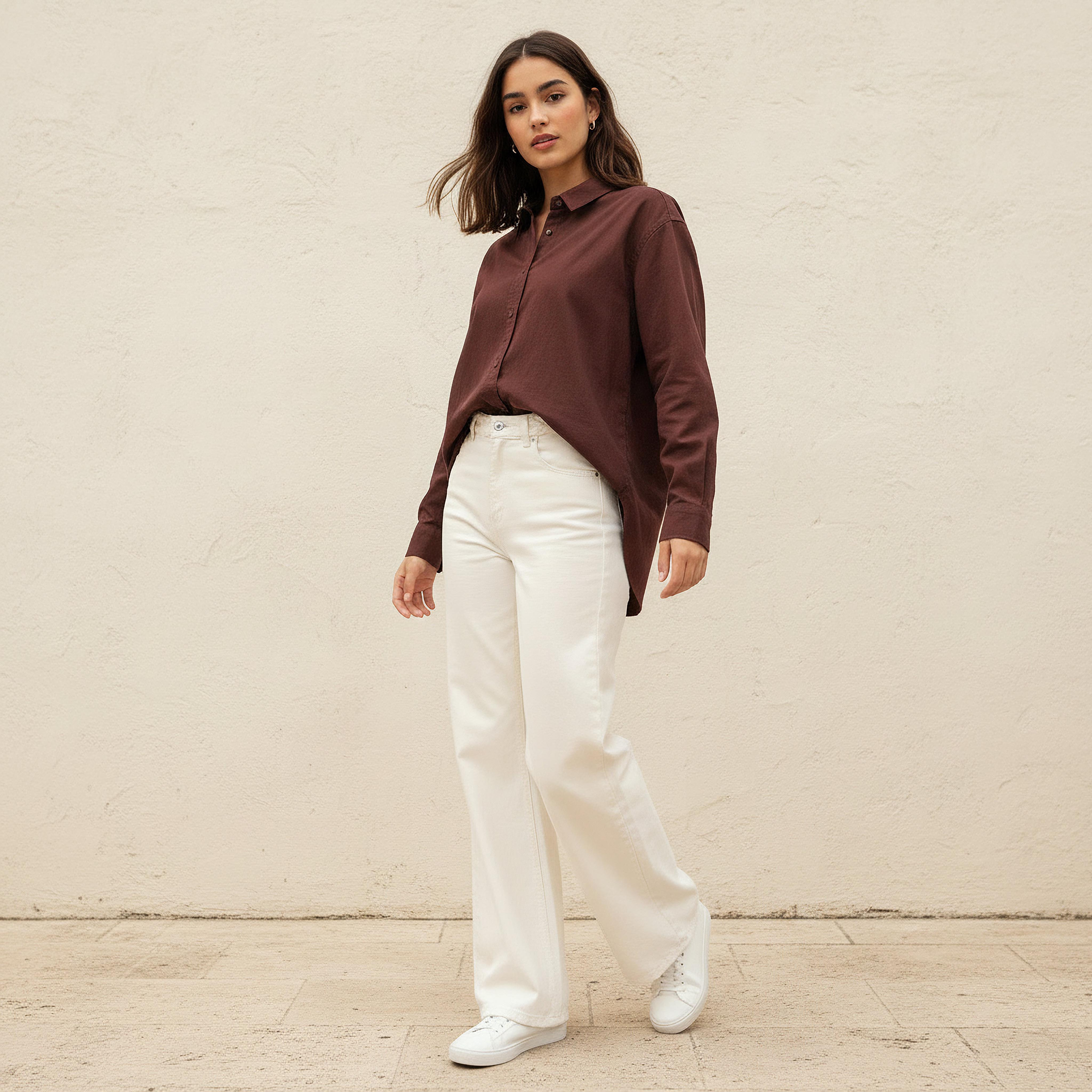 Oversized Cotton Shirt with High-Low Hem-women-clothing-shirtsandblouses-shirts-image-3